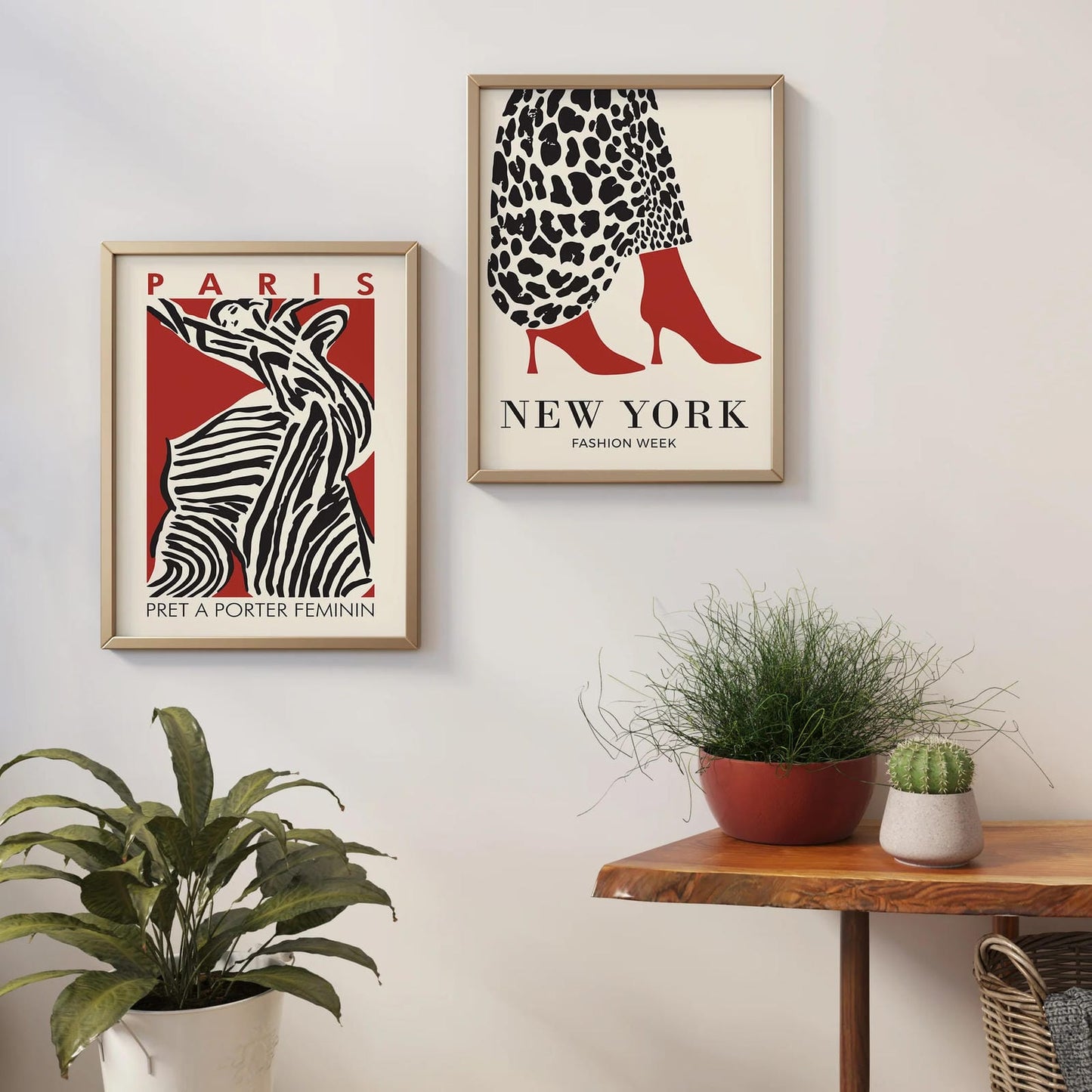 Set of 2 Vintage Fashion Poster