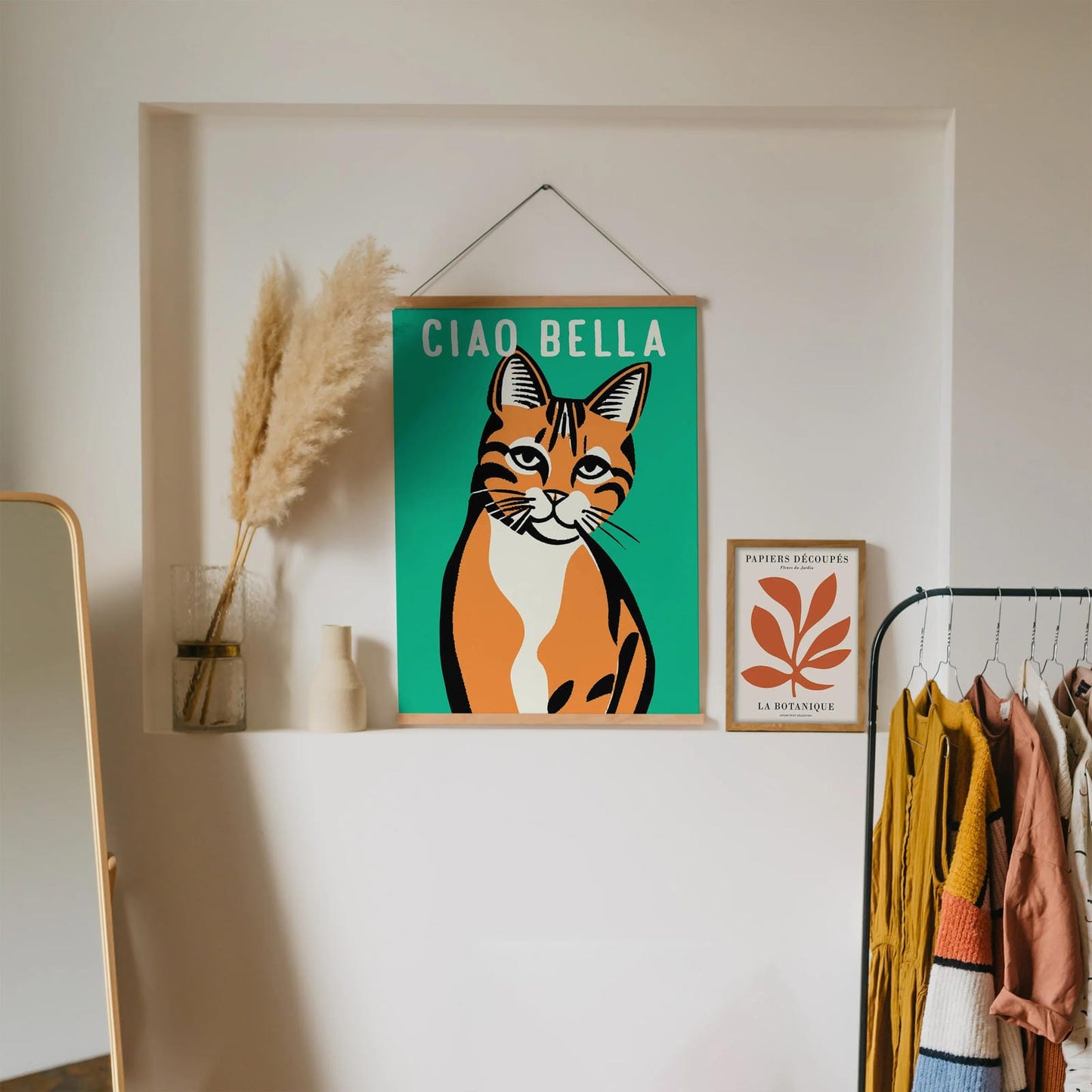 Ciao Bella Red Cat Poster