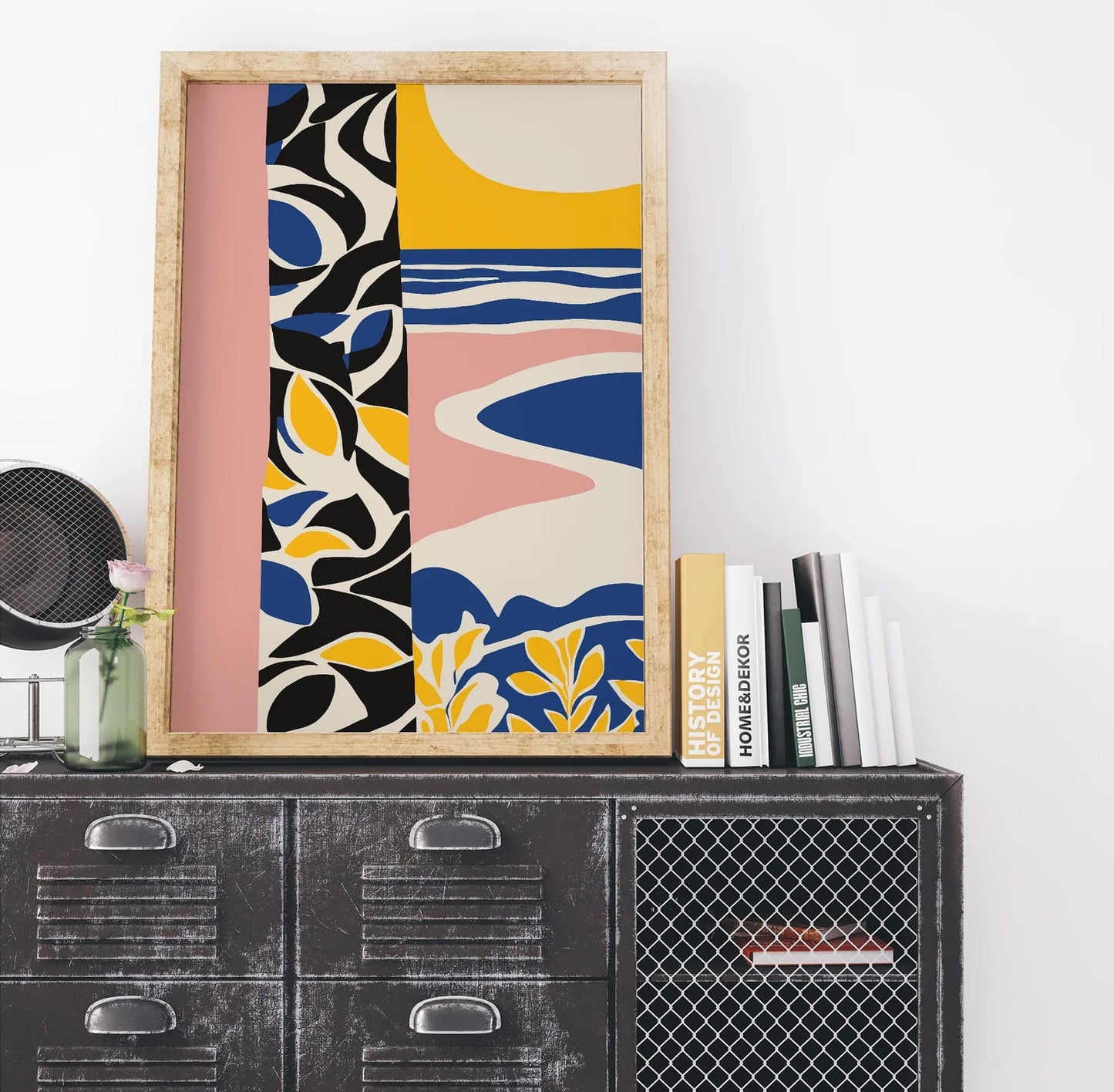 Mid Century Abstract Scenery Art Print