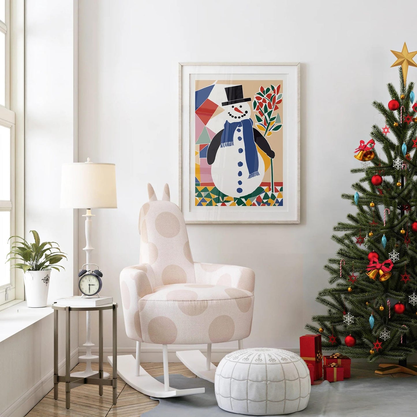 Cute Snowman Nursery Poster