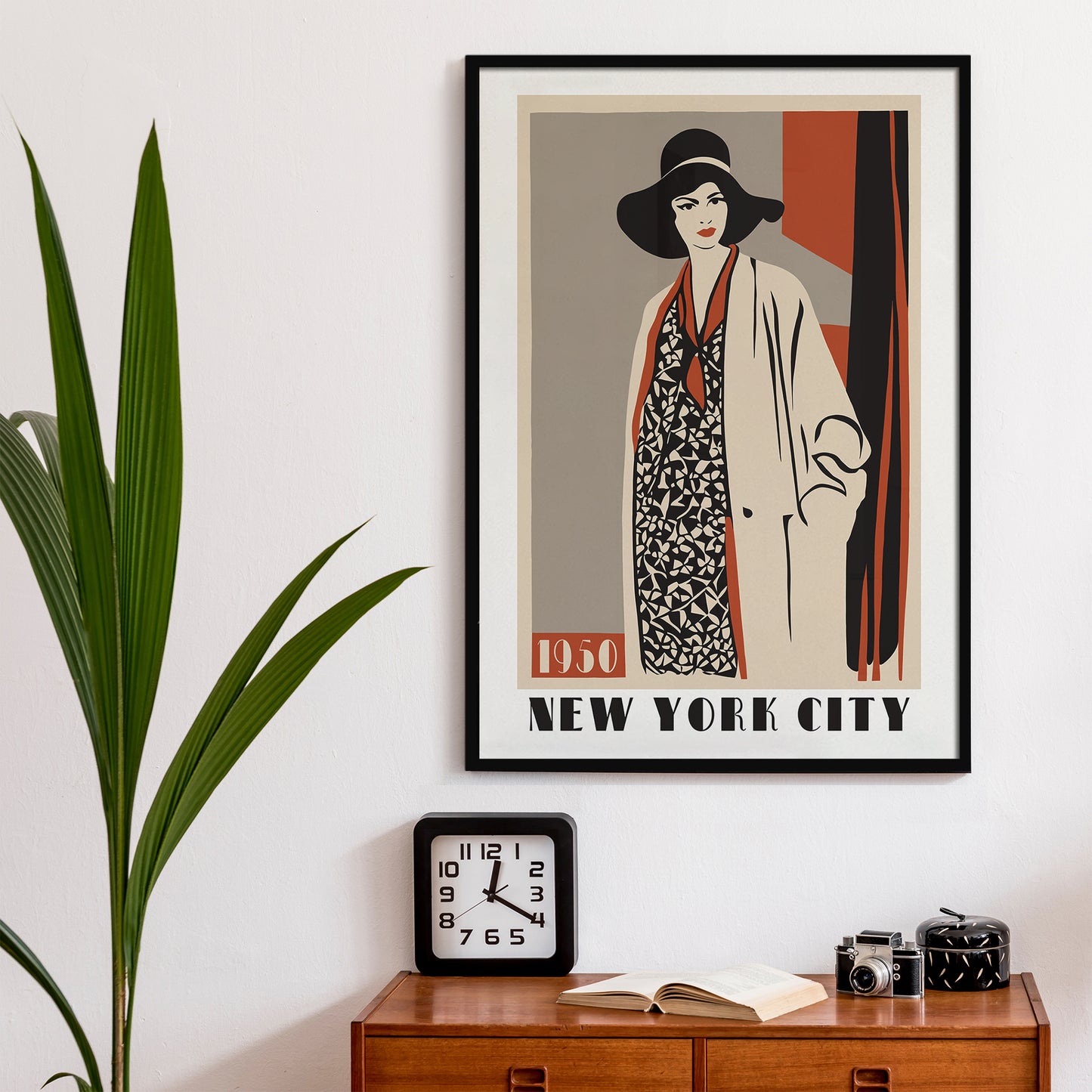 NYC 1950 Fashion Week Vintage Art Print