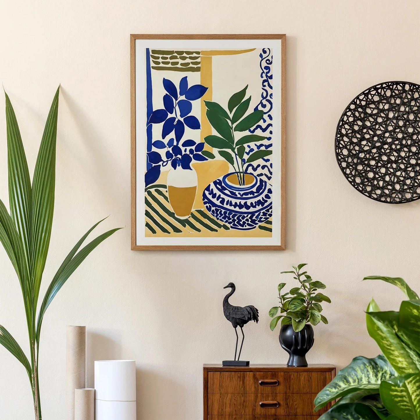 Set of 2 Cobalt Blue Nature Poster