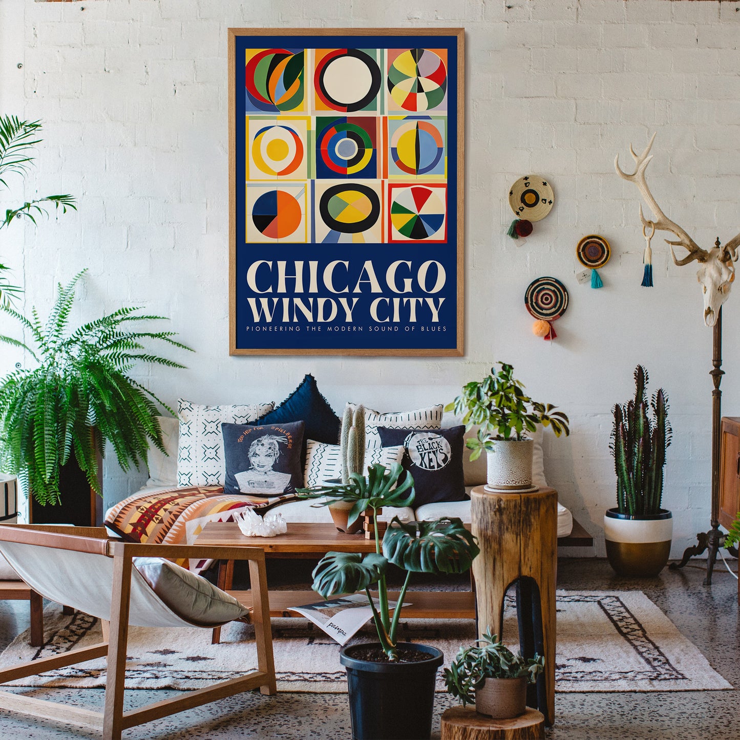 Chicago Windy City Blues Music Poster