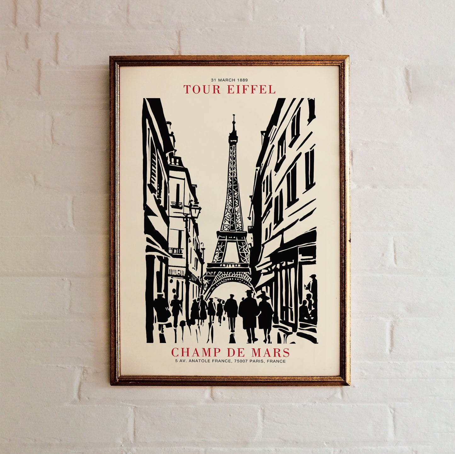 Tour Eiffel Paris Painting Poster