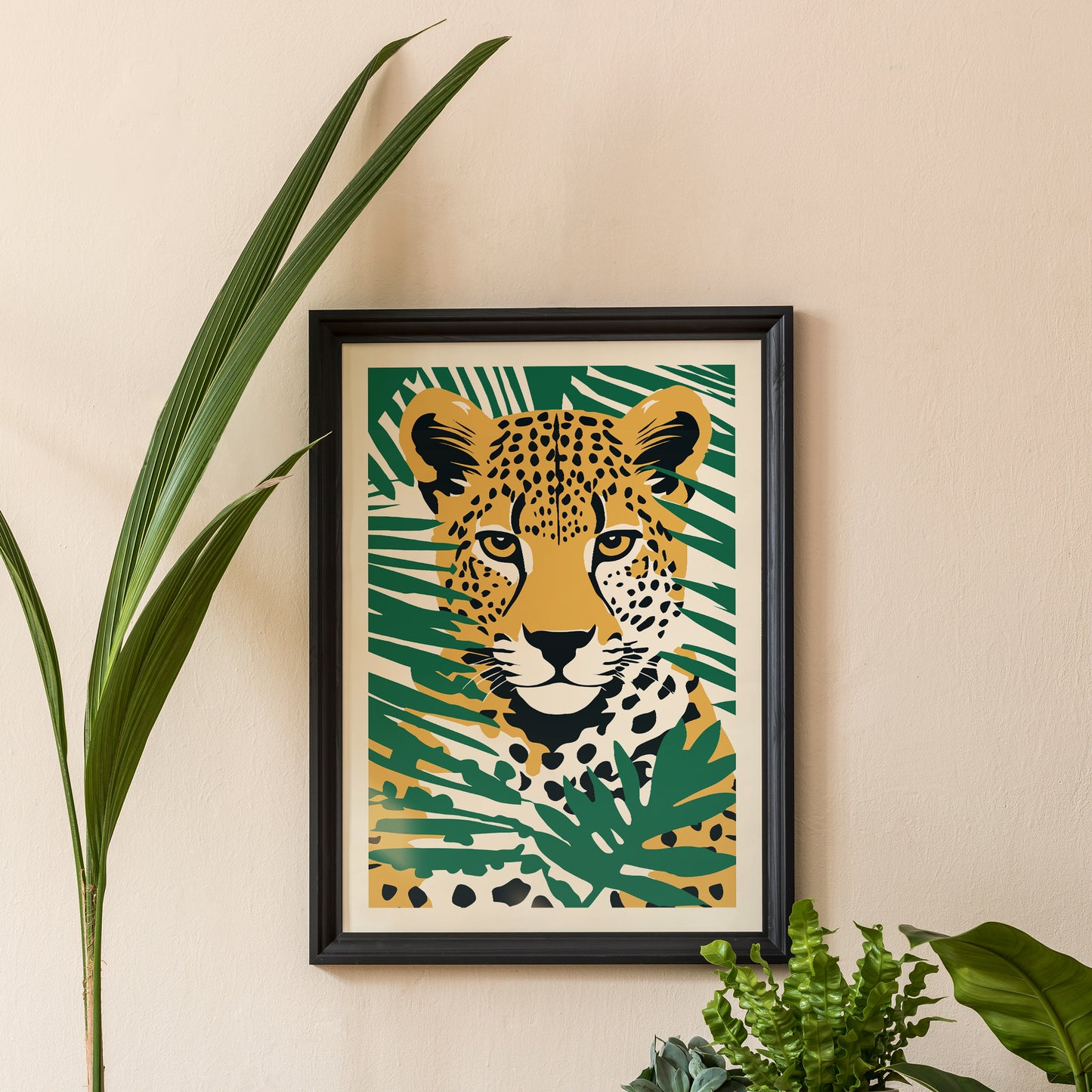 Jungle Retro Cheetah Poster