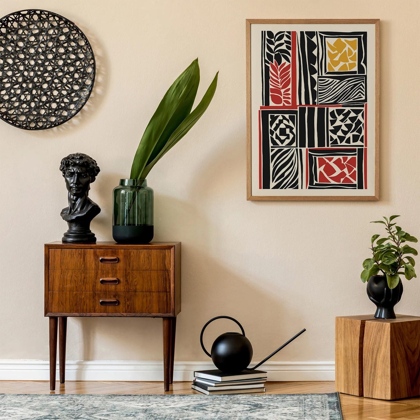 Vintage Abstract Paper Cuts Poster