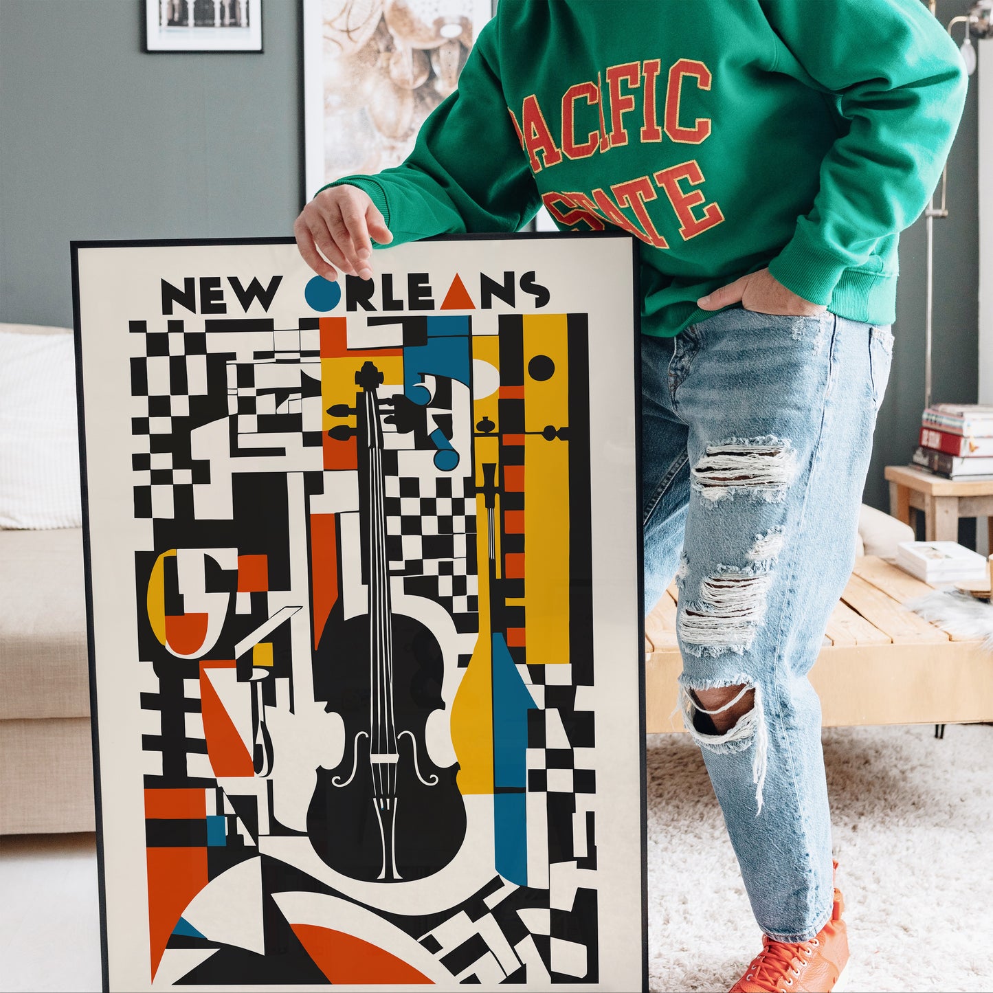 Birthplace of Jazz Retro Poster