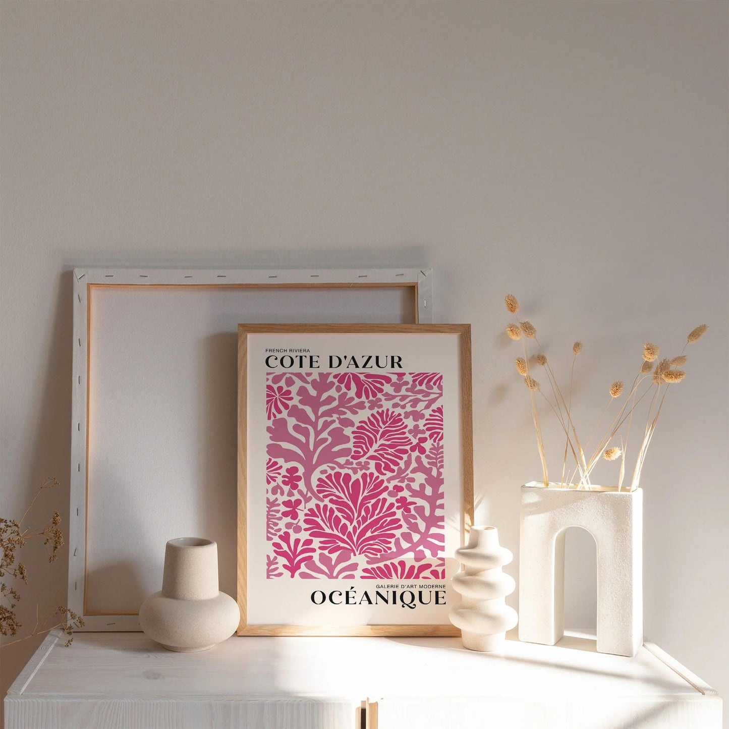 Pink Coral Reefs Cote d Azur Art Print