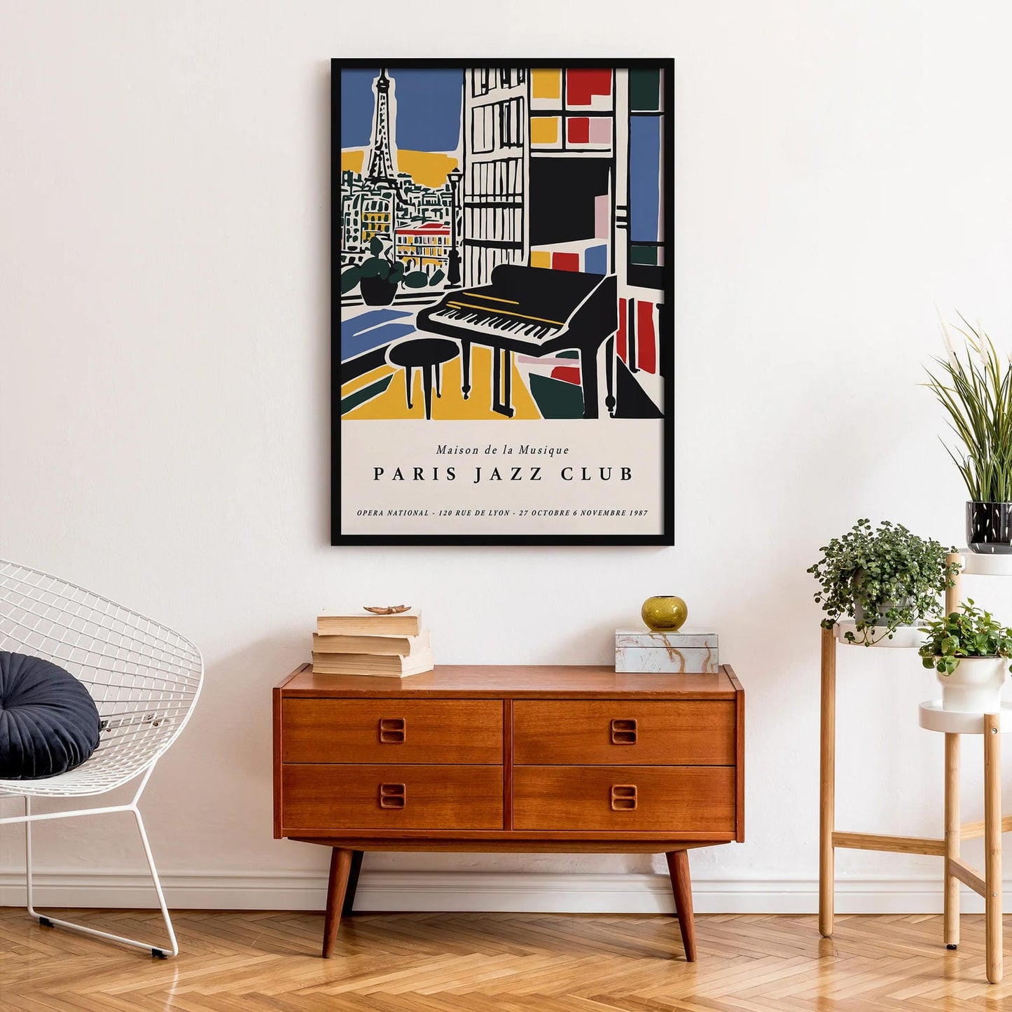 Paris Jazz Club Music Poster