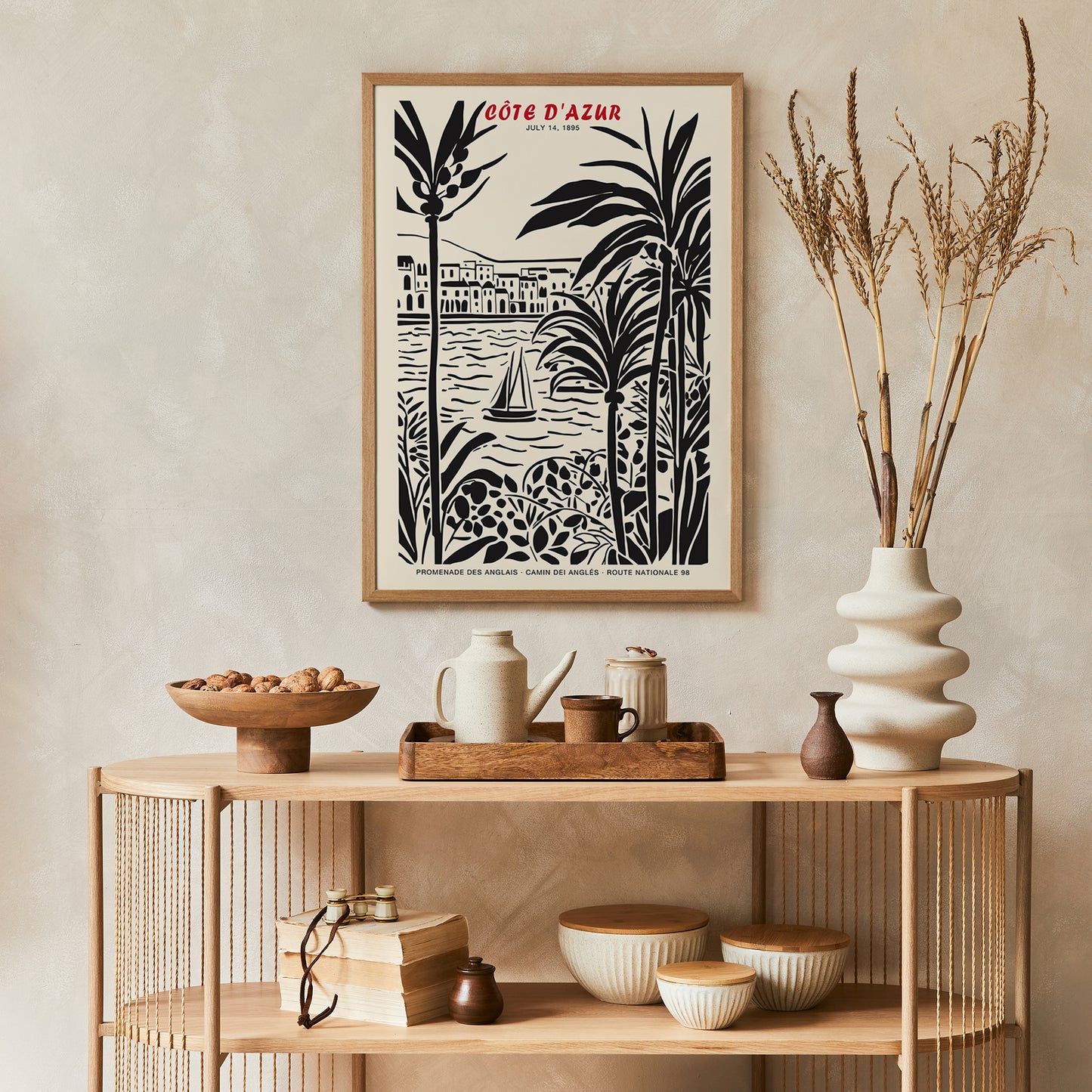 Cote d Azur Vintage Travel Poster