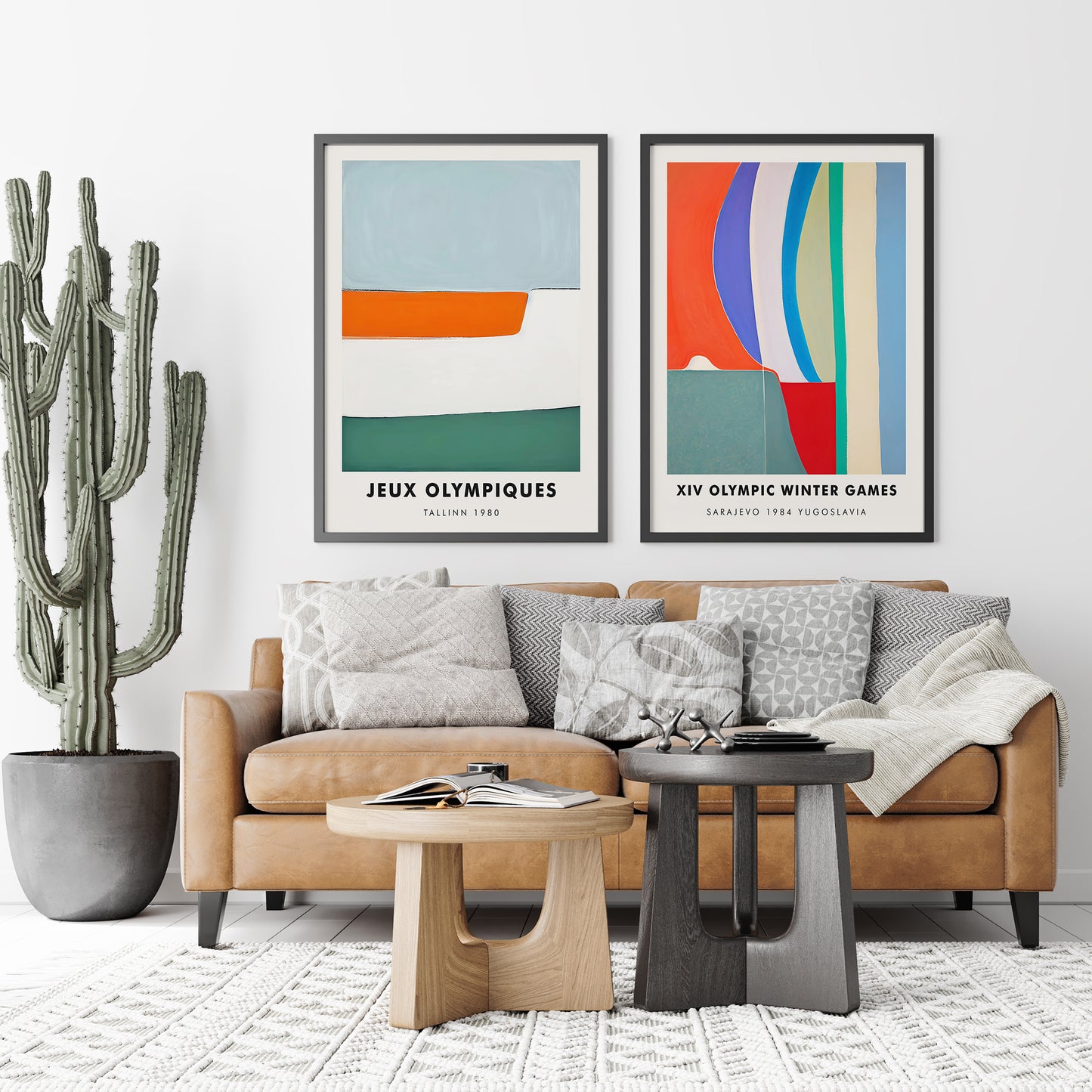 Set of 2 Retro Olympic Games Posters