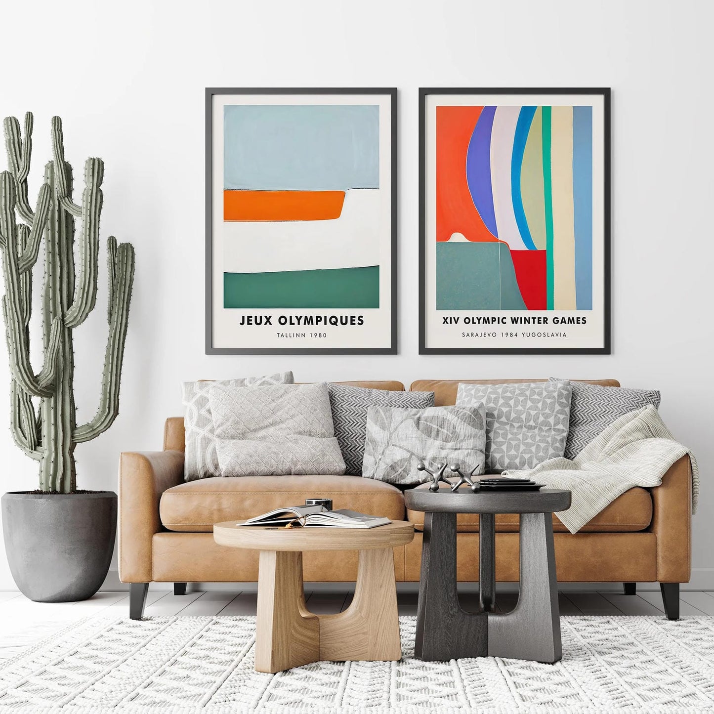 Set of 2 Retro Olympic Games Posters