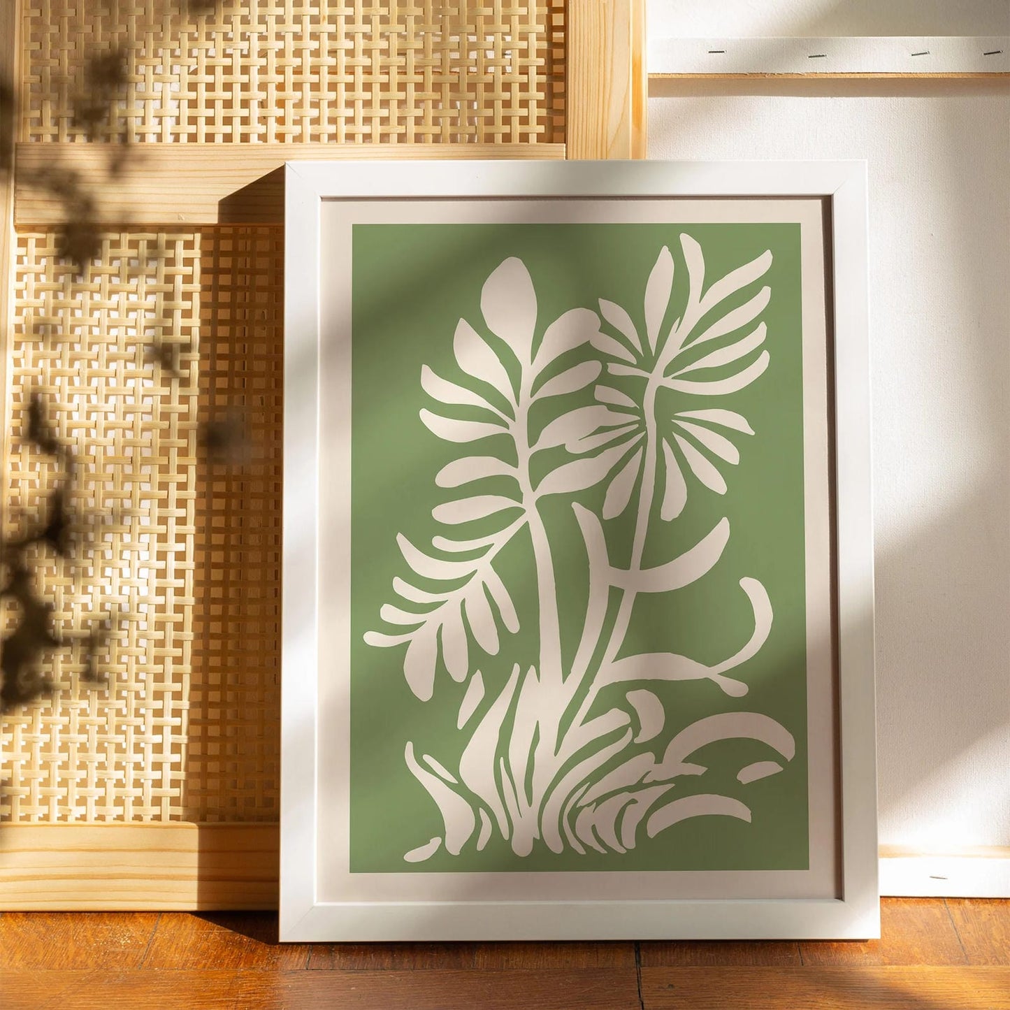 Set of 2 Green Botanical French Poster