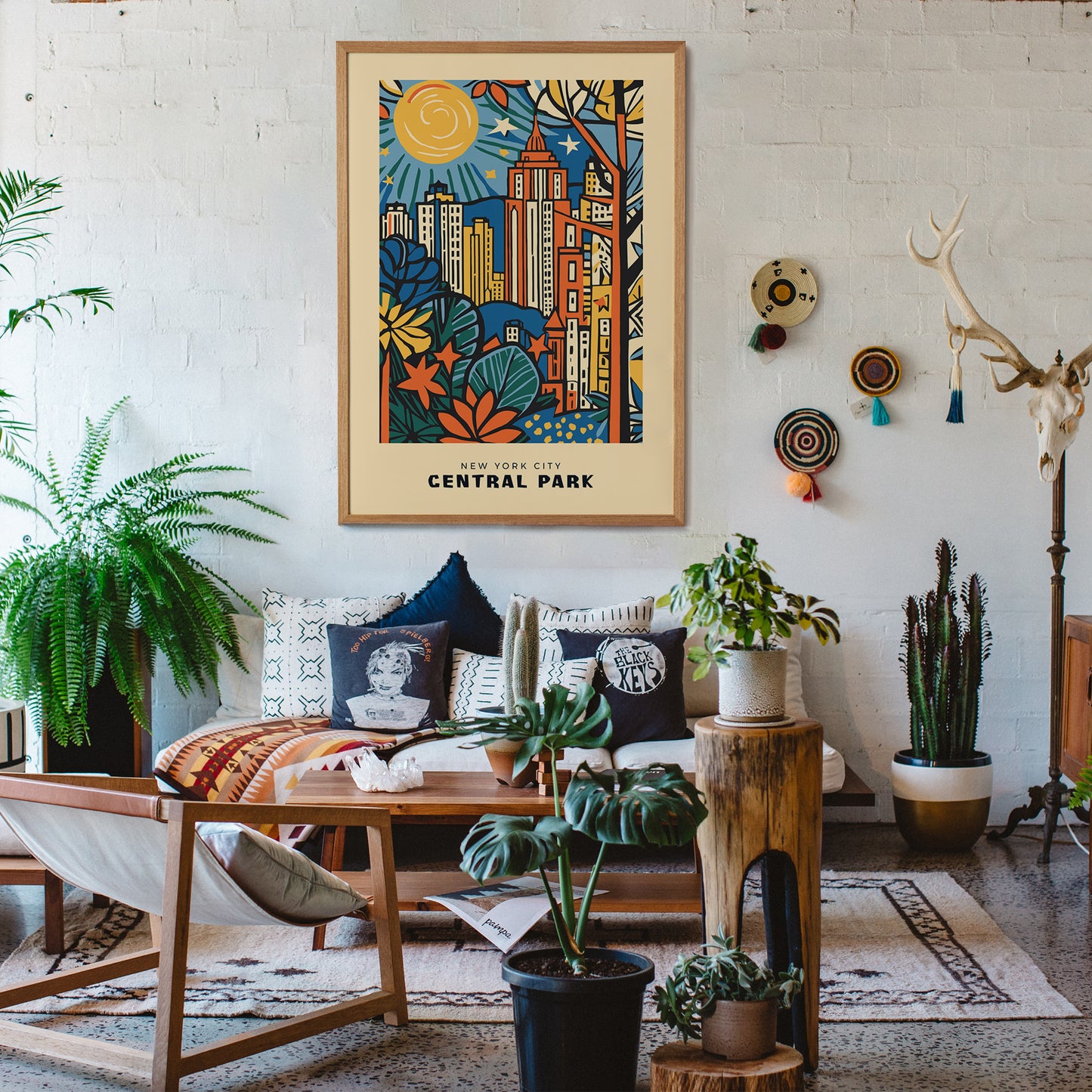 Central Park Retro Poster