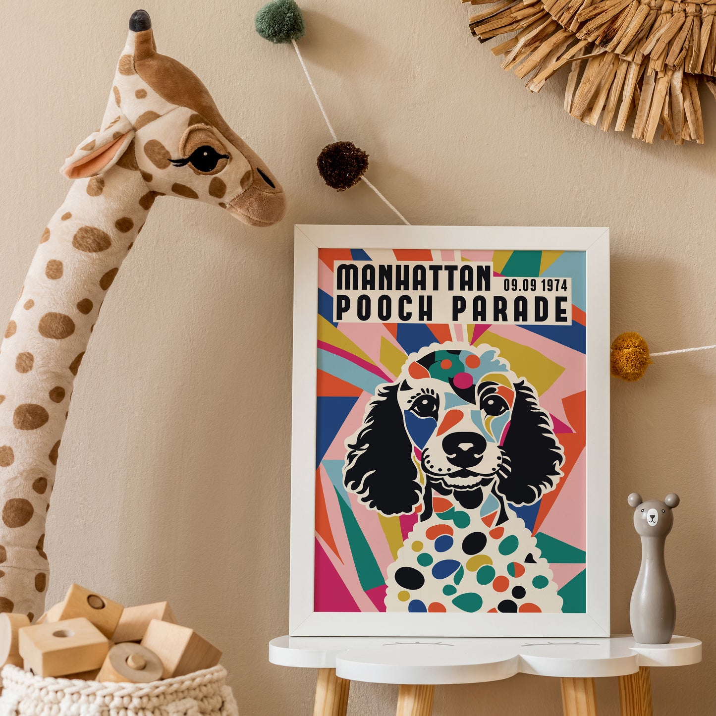 Manhattan Pooch Parade Colorful Poster