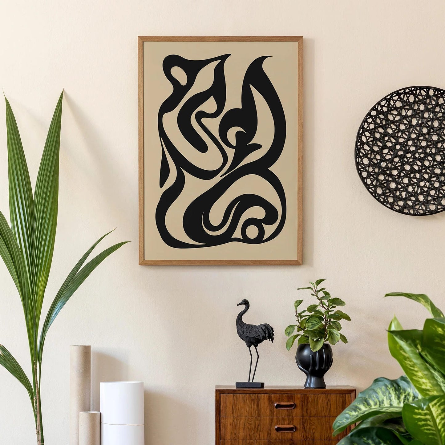 Black Abstract Shape Poster