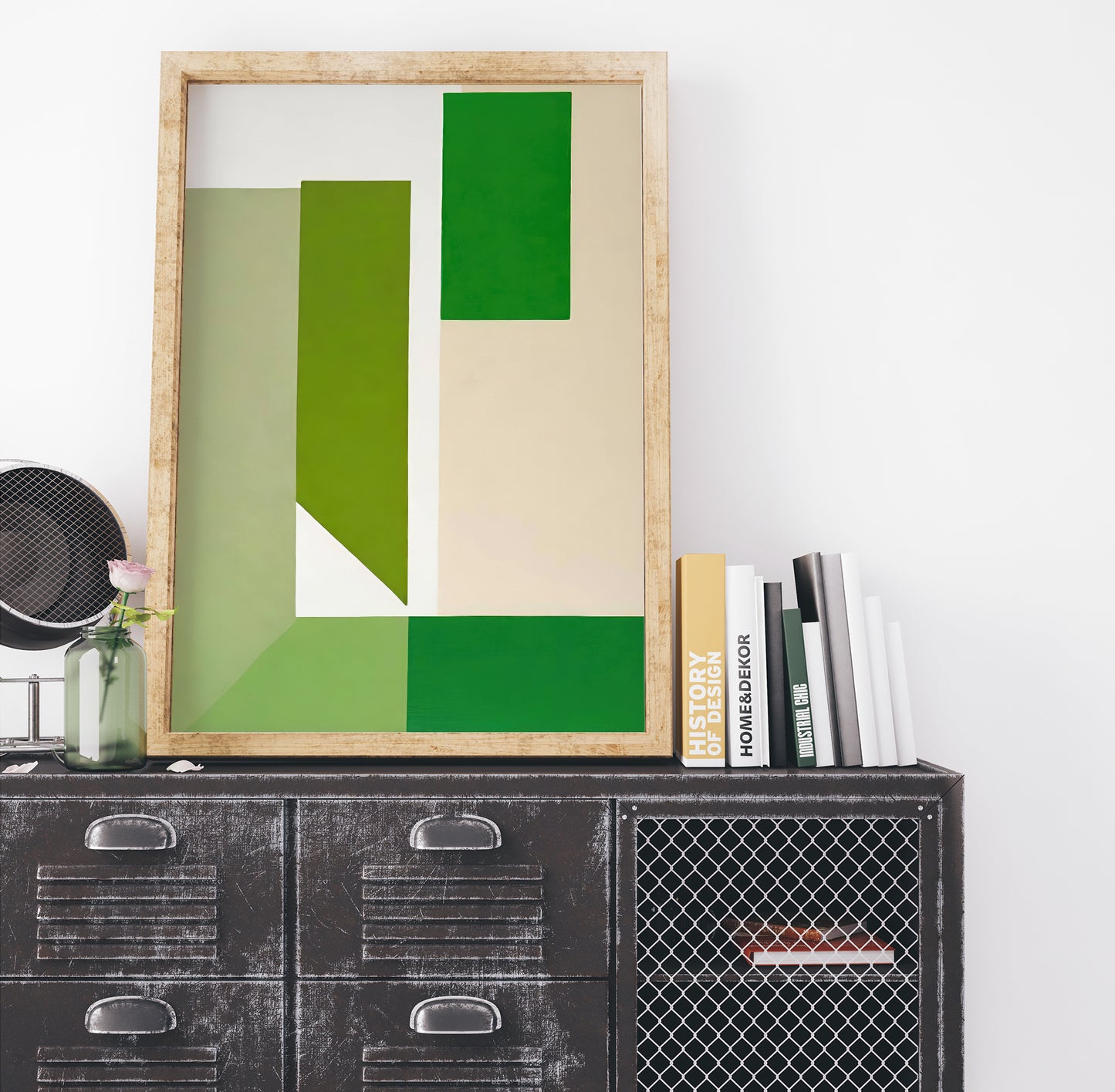 Green Modern Geometric Minimalist Print
