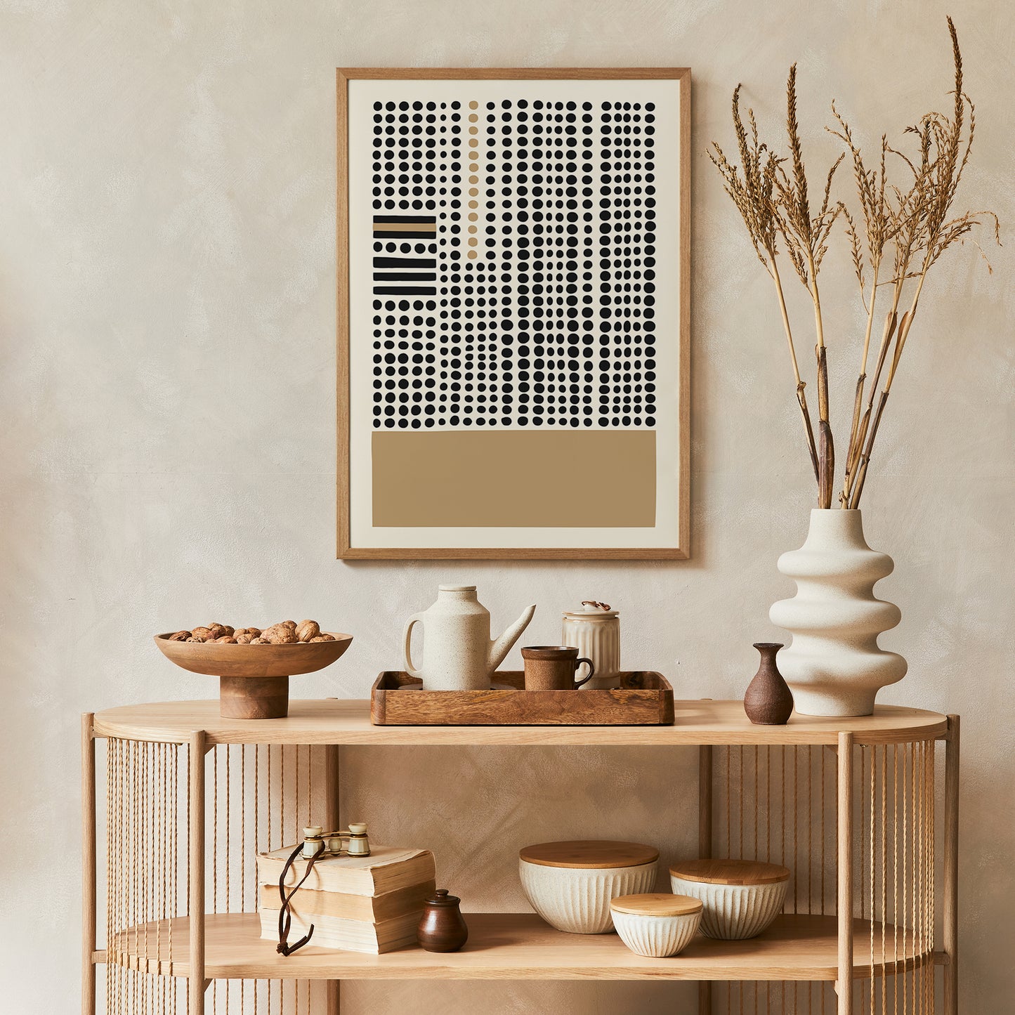 Beige Mid Century Modern Poster