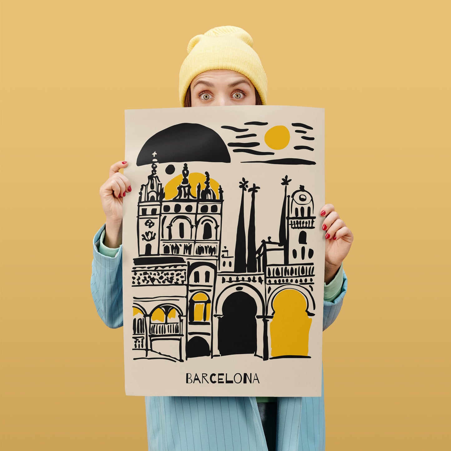 Barcelona Handdrawn Style Poster