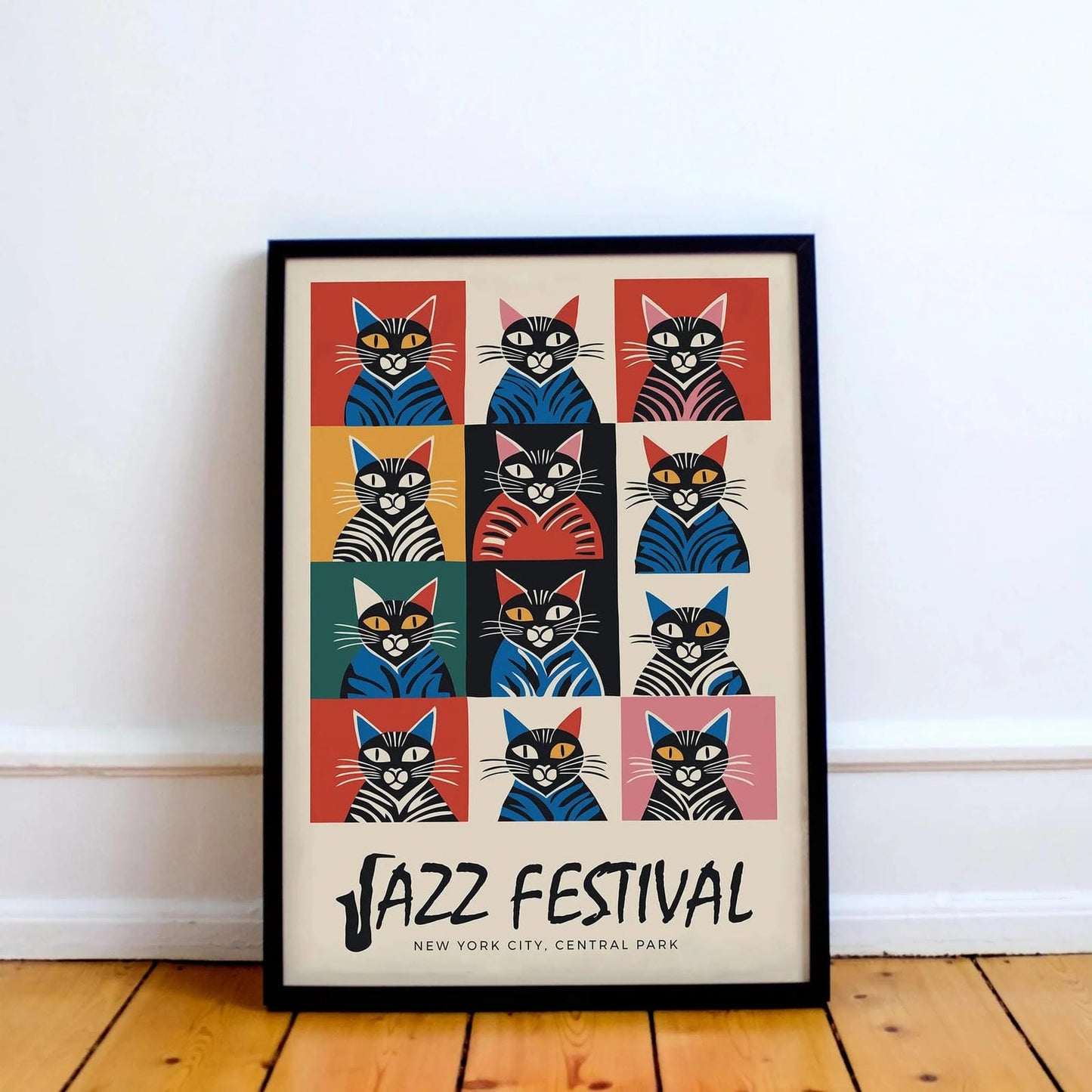 Jazz Festival in NYC Central Park Cats Poster