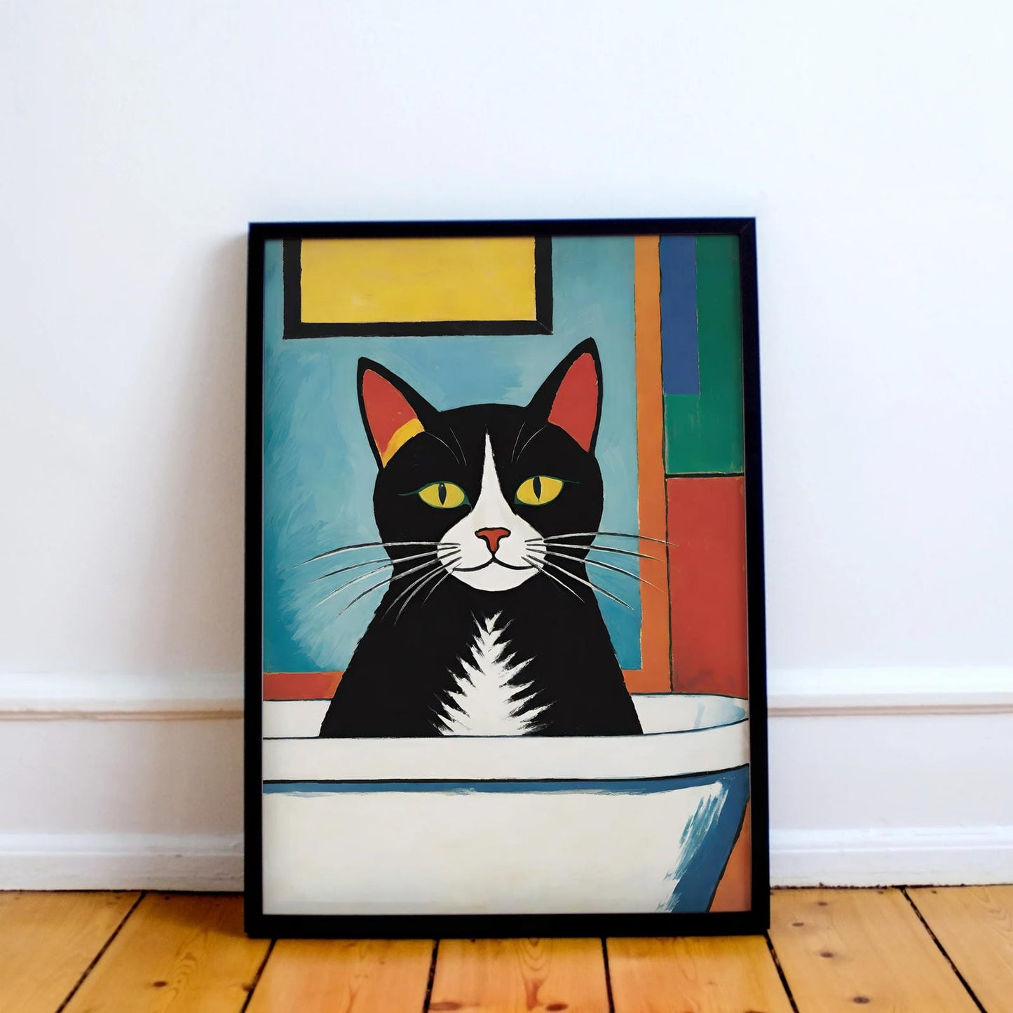 Cute Cat Bathtub Poster