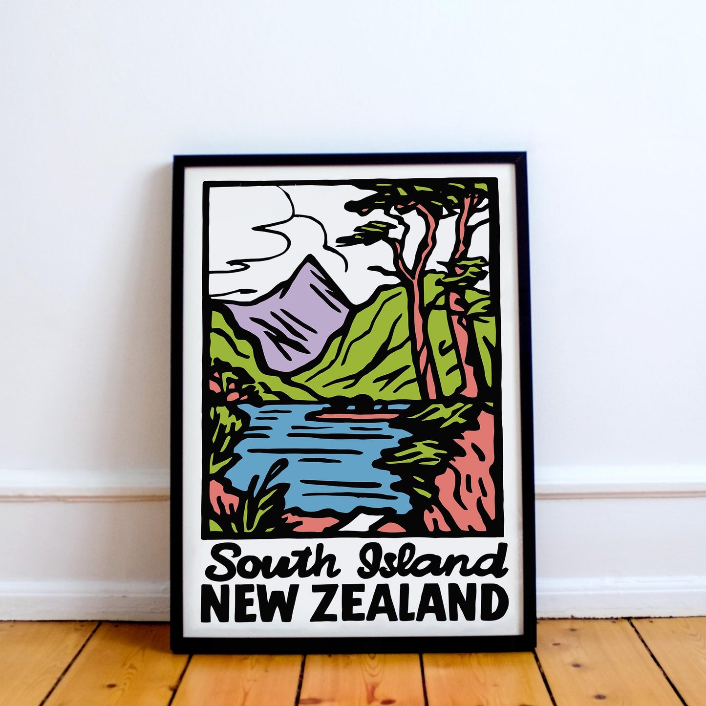 New Zealand Landscape Poster Print