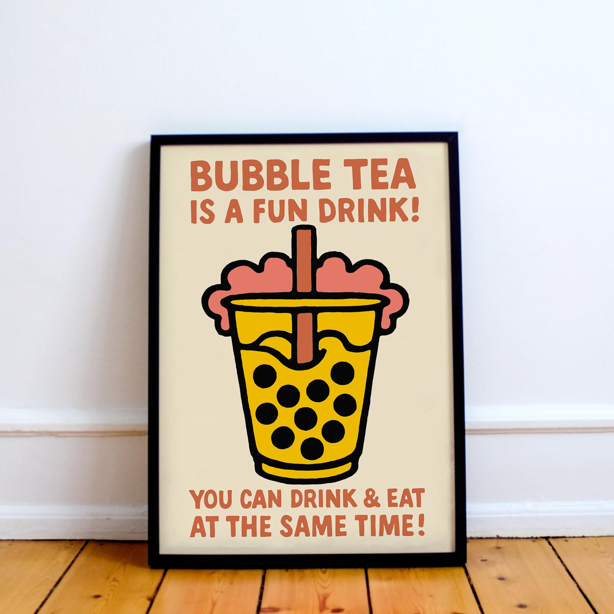 Bubble Tea Fun Poster Print