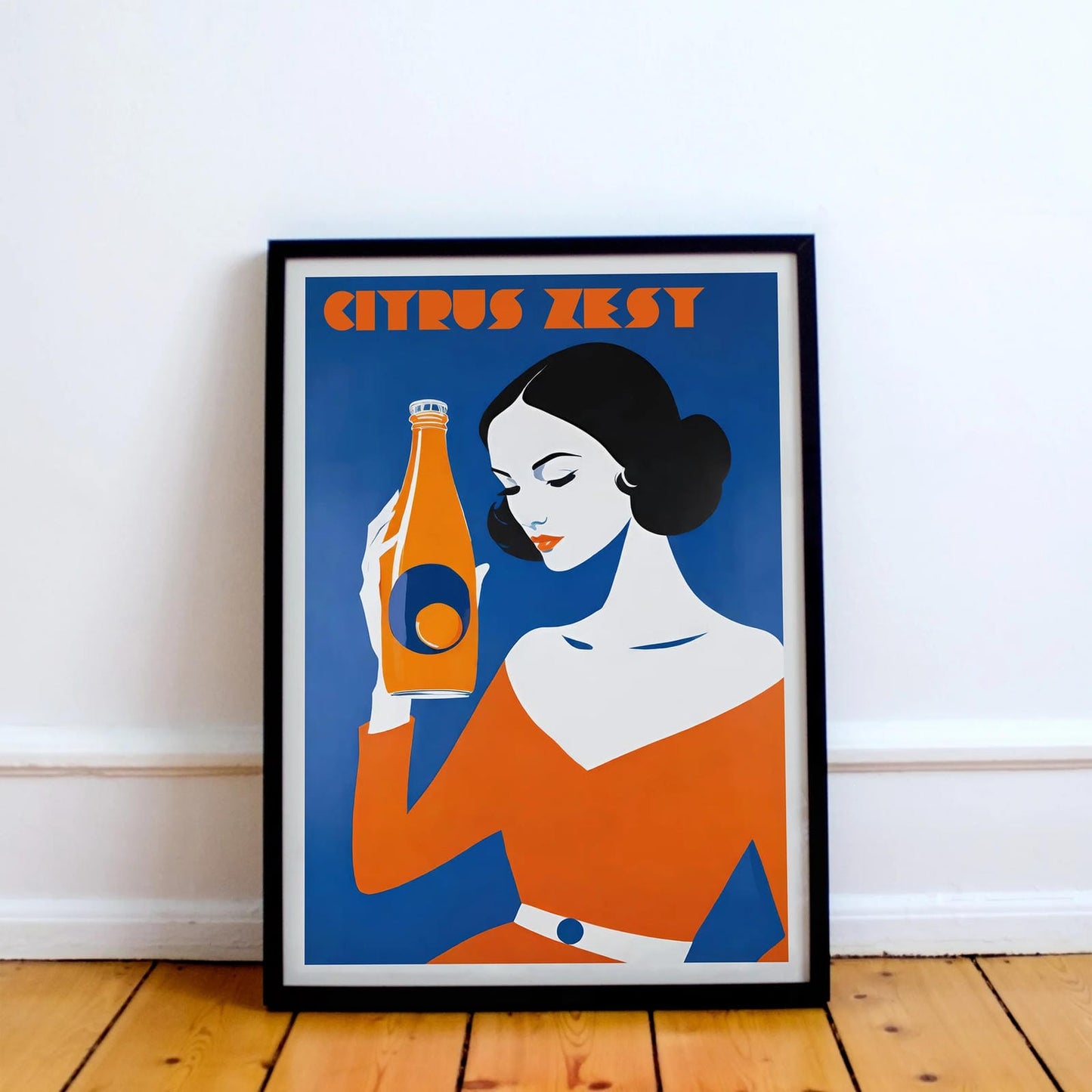 Citrus Zest Vintage Orange Poster