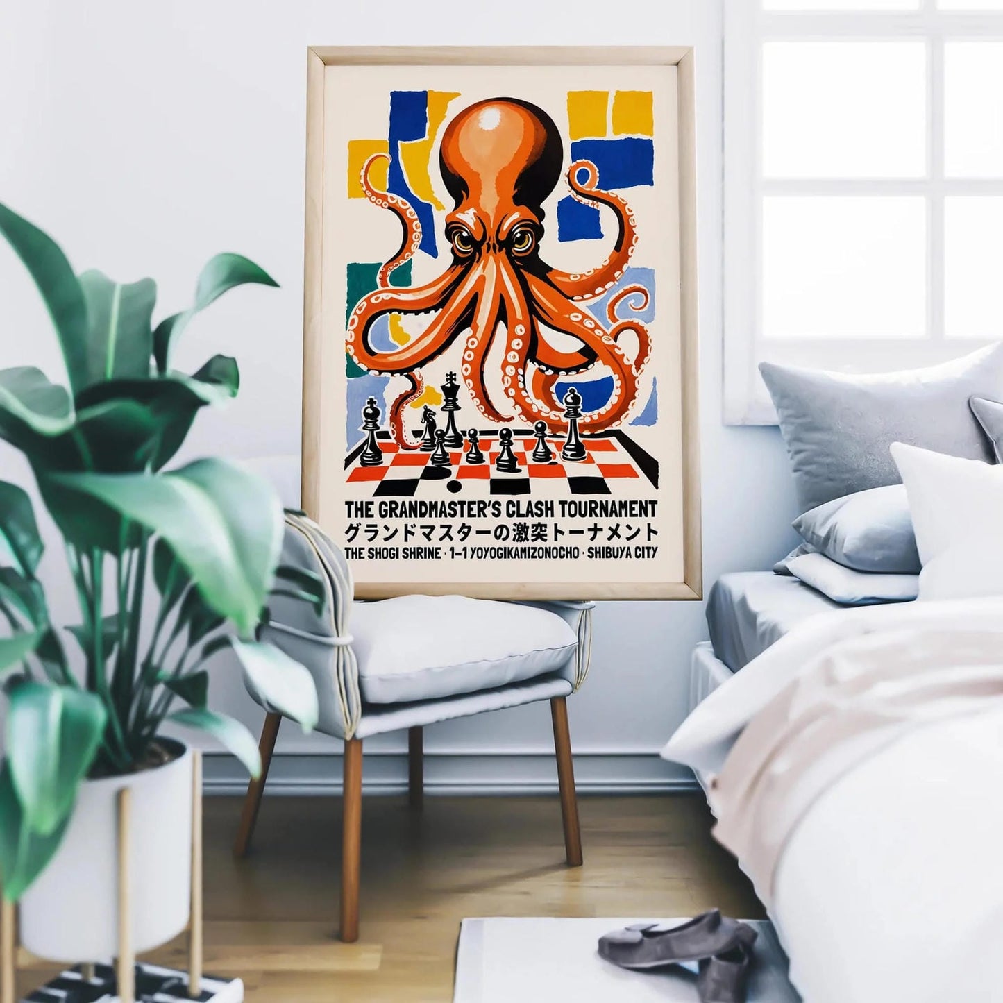 Japanese Chess Octopus Art Print