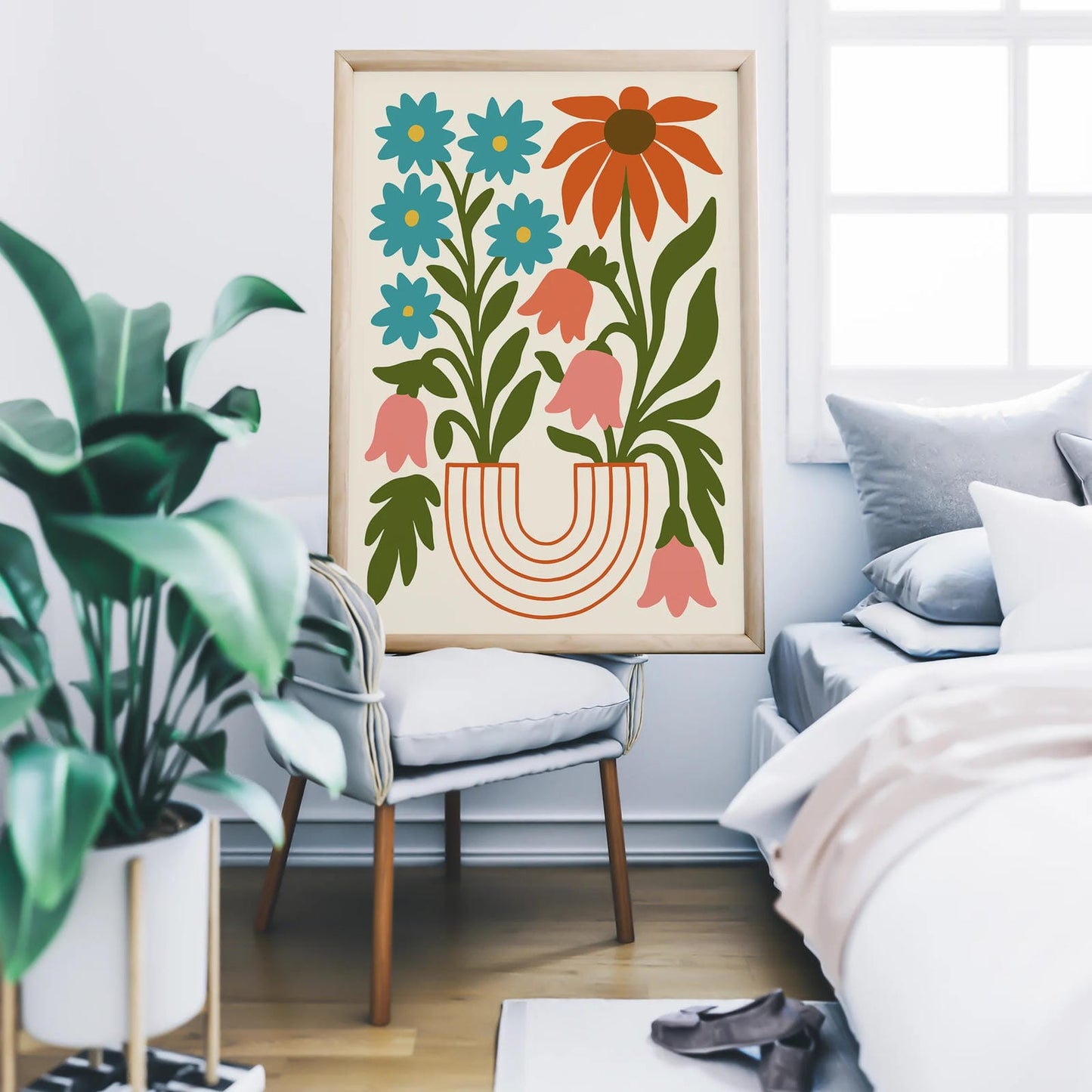 Boho Floral Wall Art - Trendy Print 2025