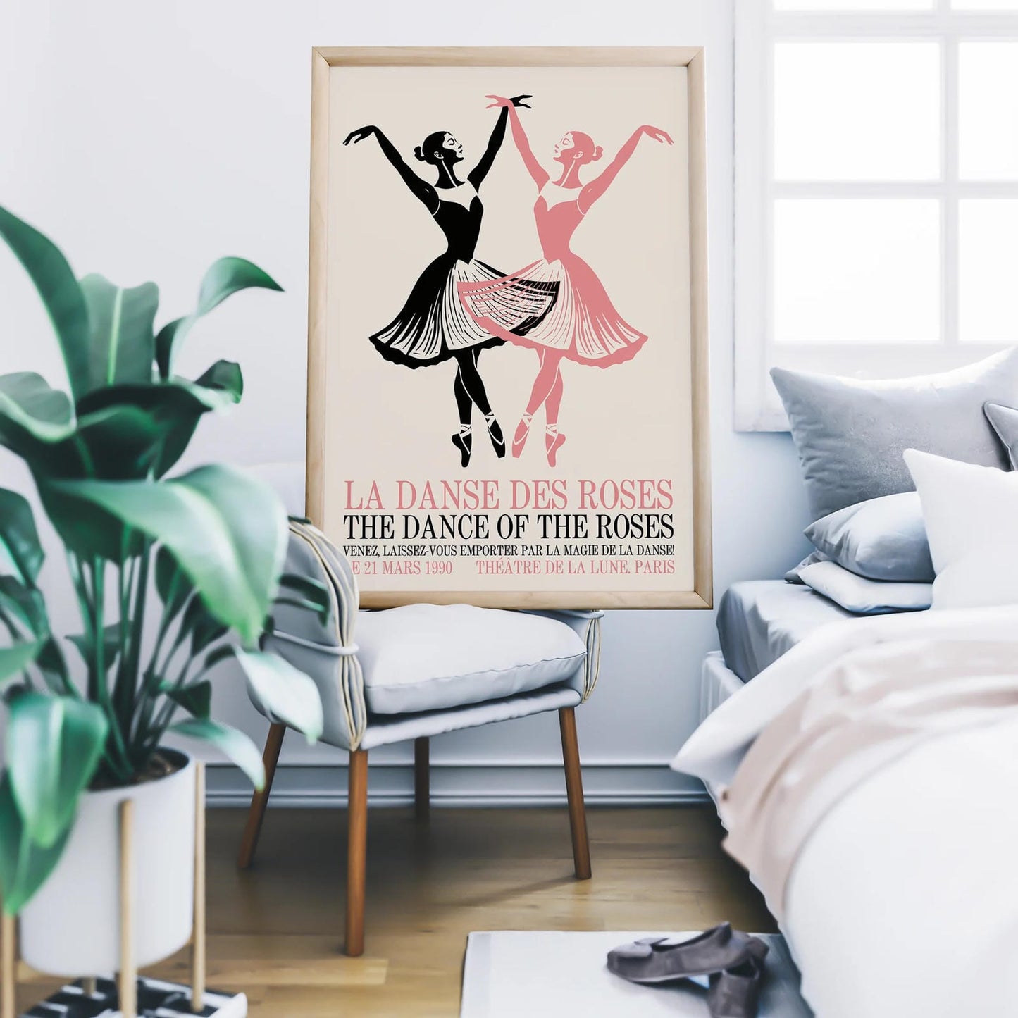 1990 Retro French Ballerina Wall Art