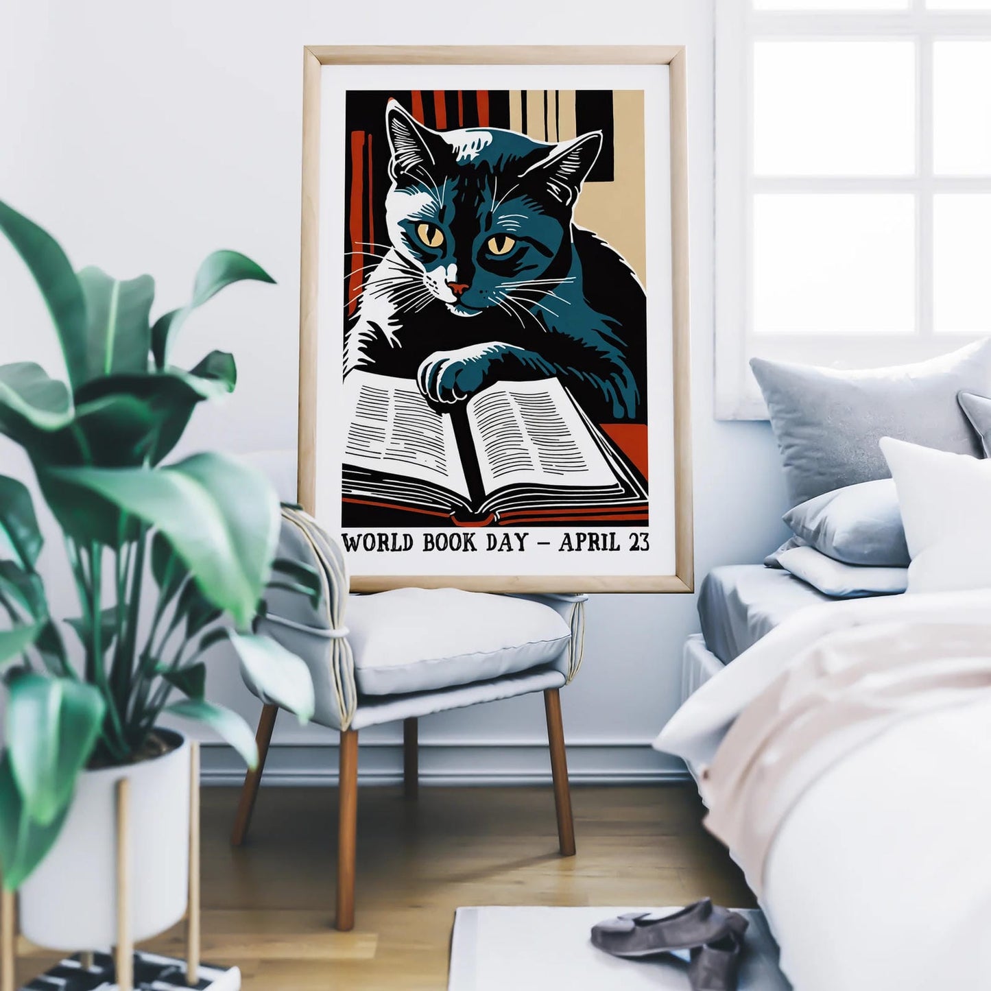 World Book Day Cute Cat Poster