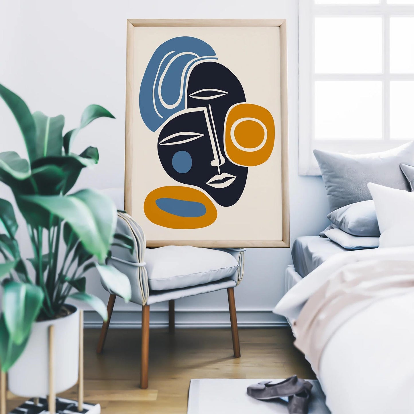 Modern Abstract Face Art Print