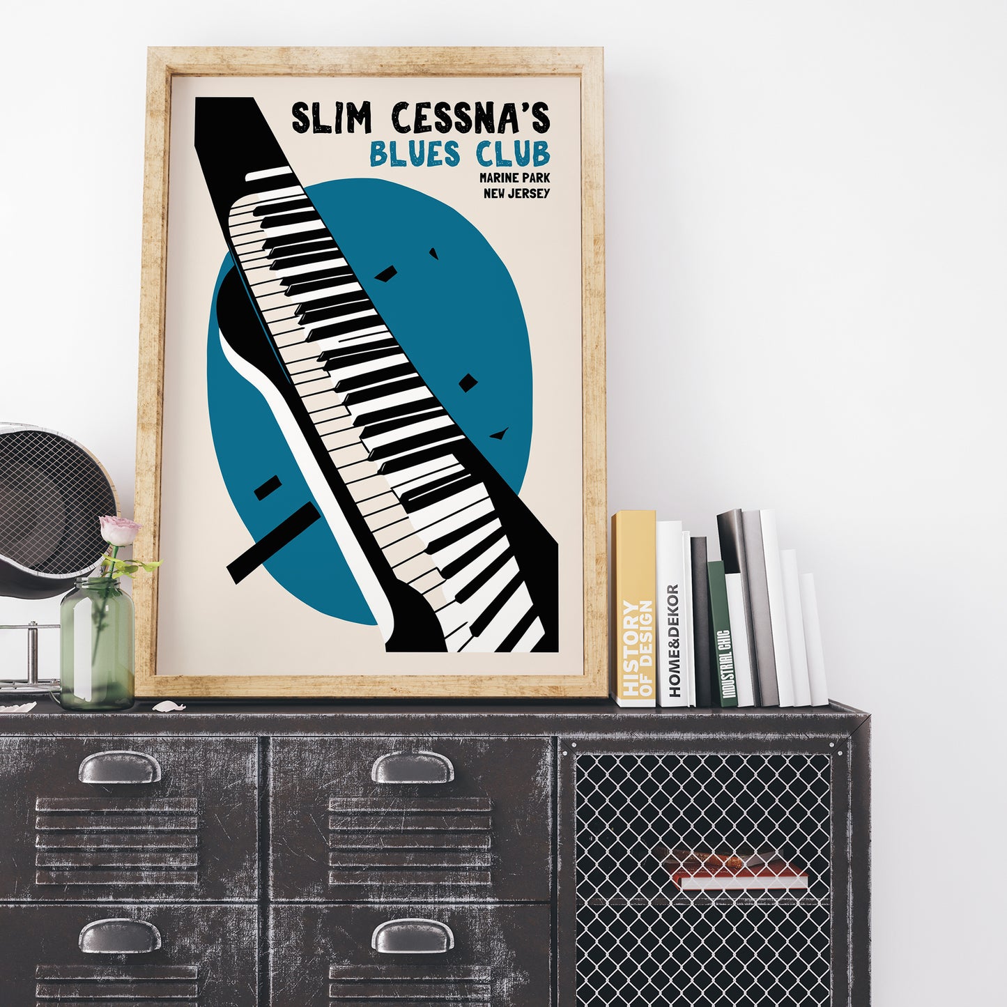 Vintage Blues Club Advertising Poster Print