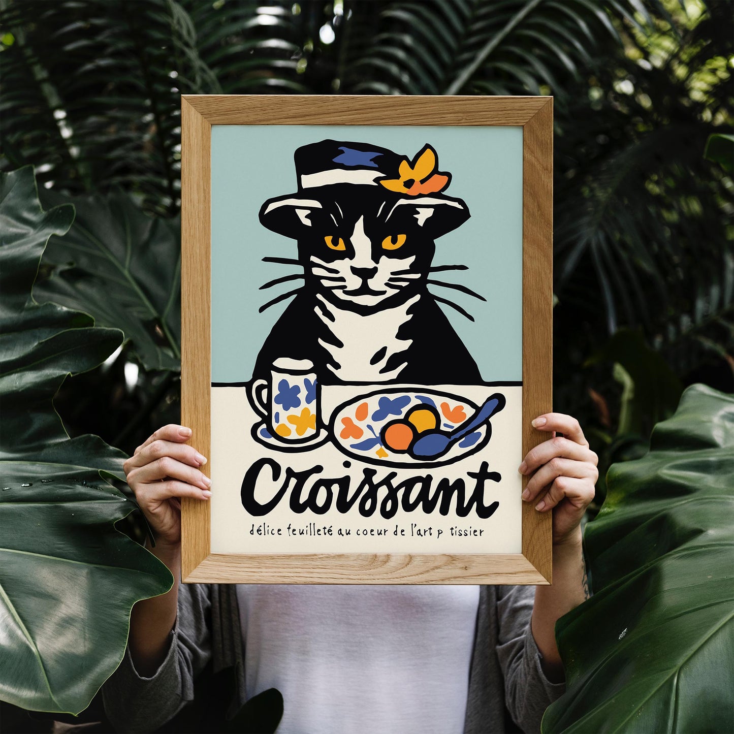 Cat Cafe Poster Wall Art