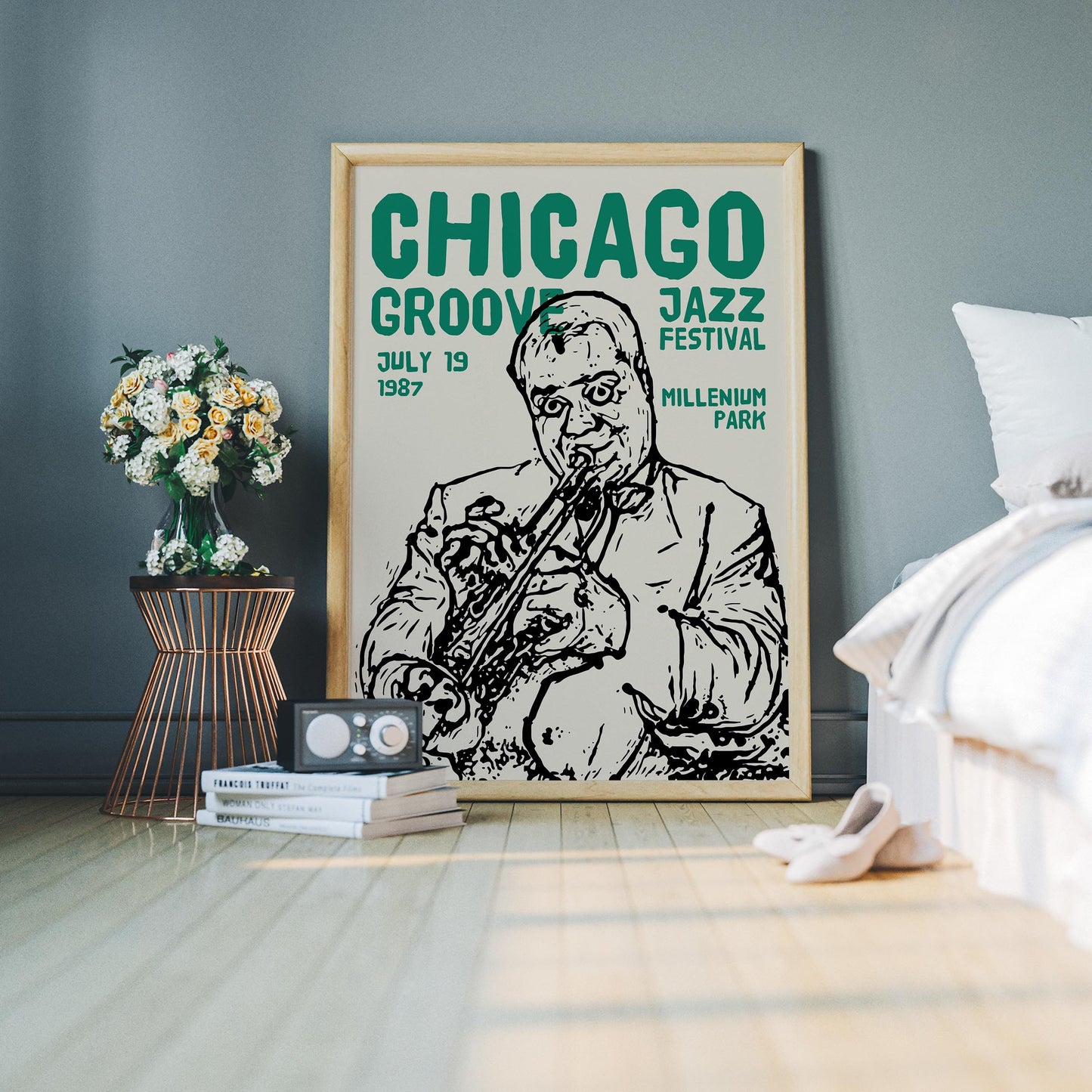 Chicago Groovy Jazz Festival Poster Print