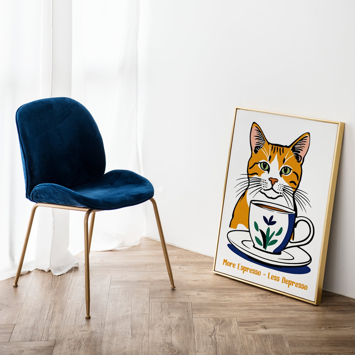 More Espresso Less Depresso Wall Art Print