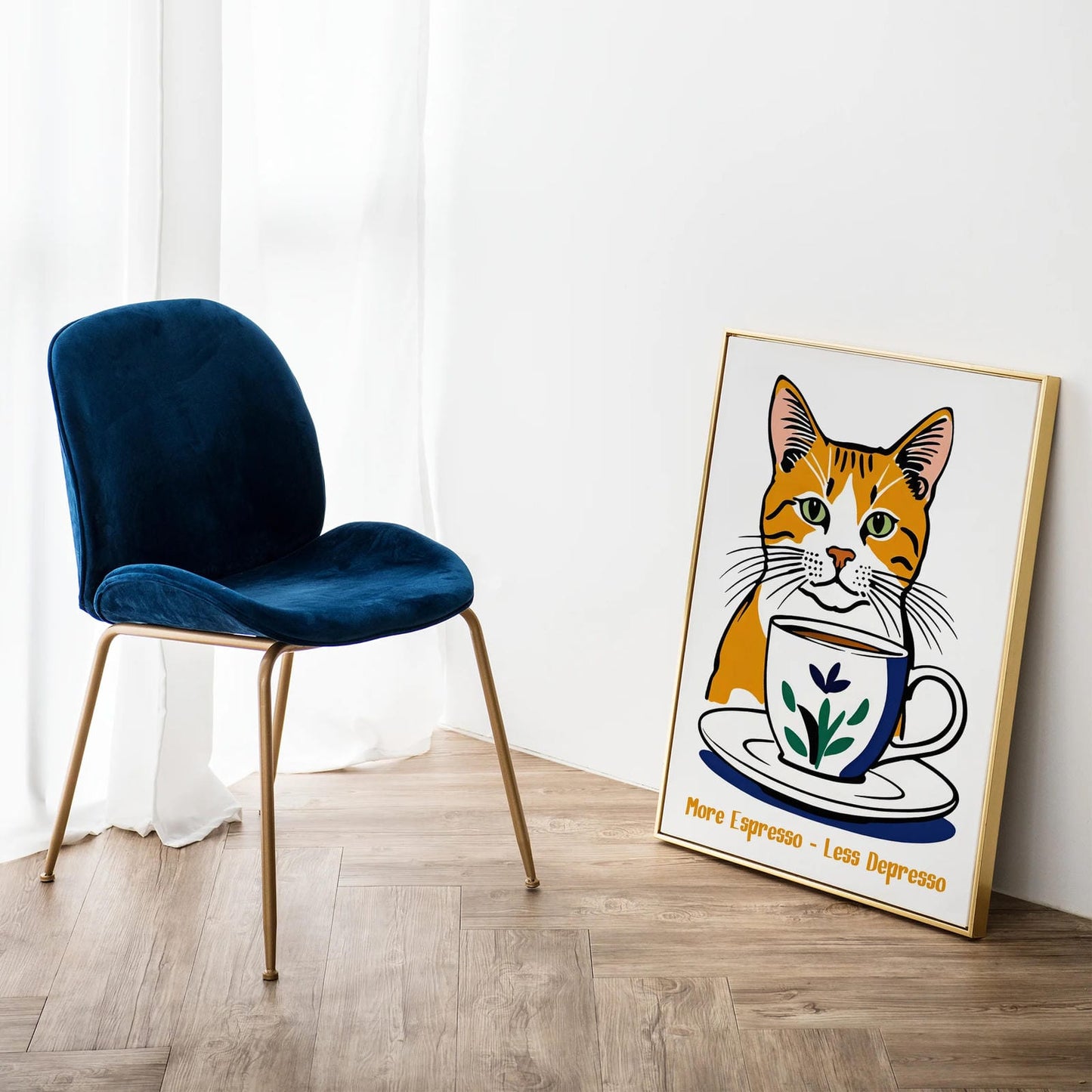 More Espresso Less Depresso Wall Art Print