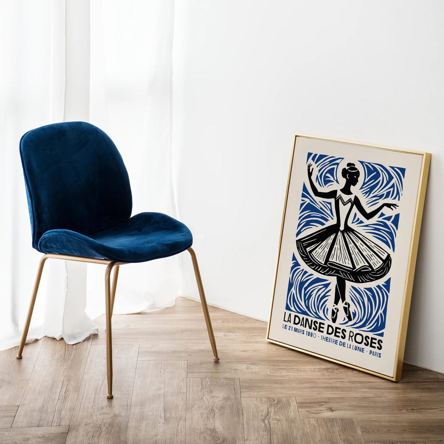Retro Paris Ballet Poster Print