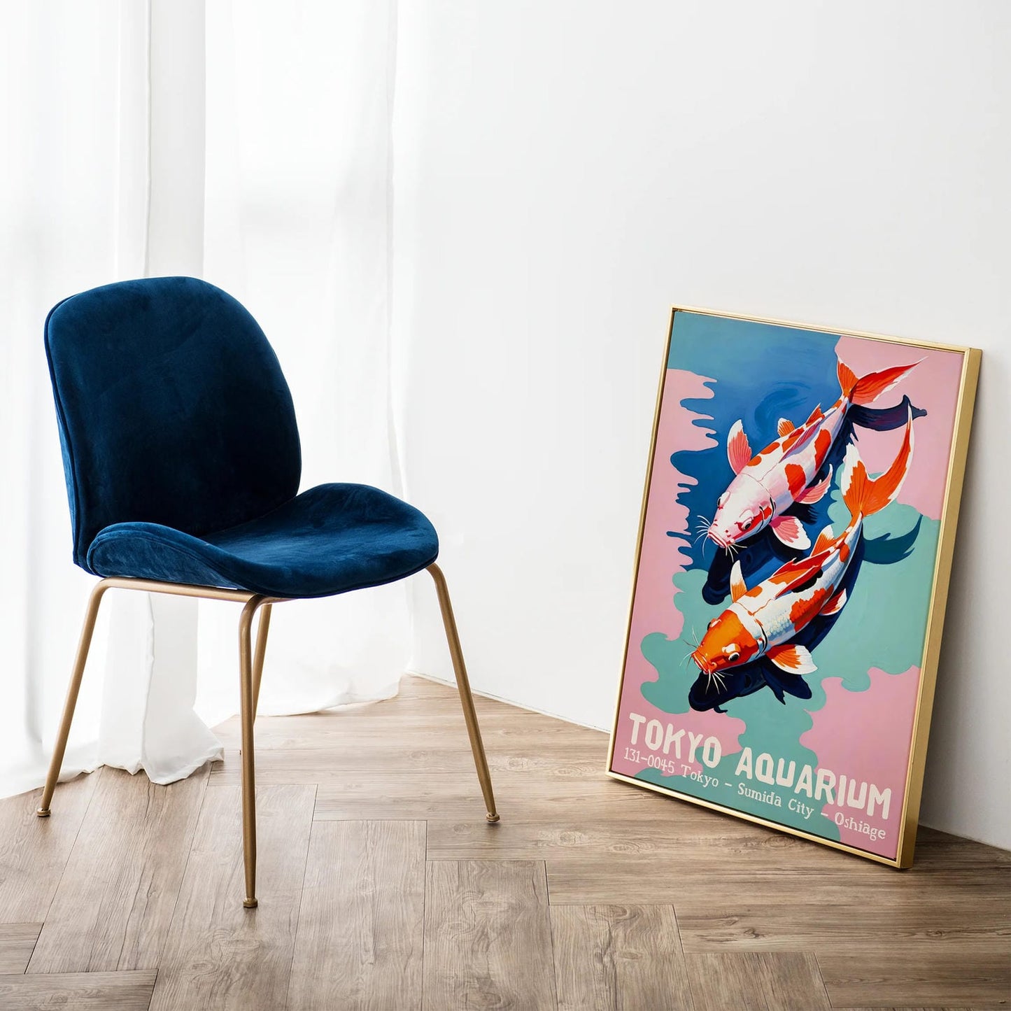 Tokyo Aquarium Koi Fish Poster