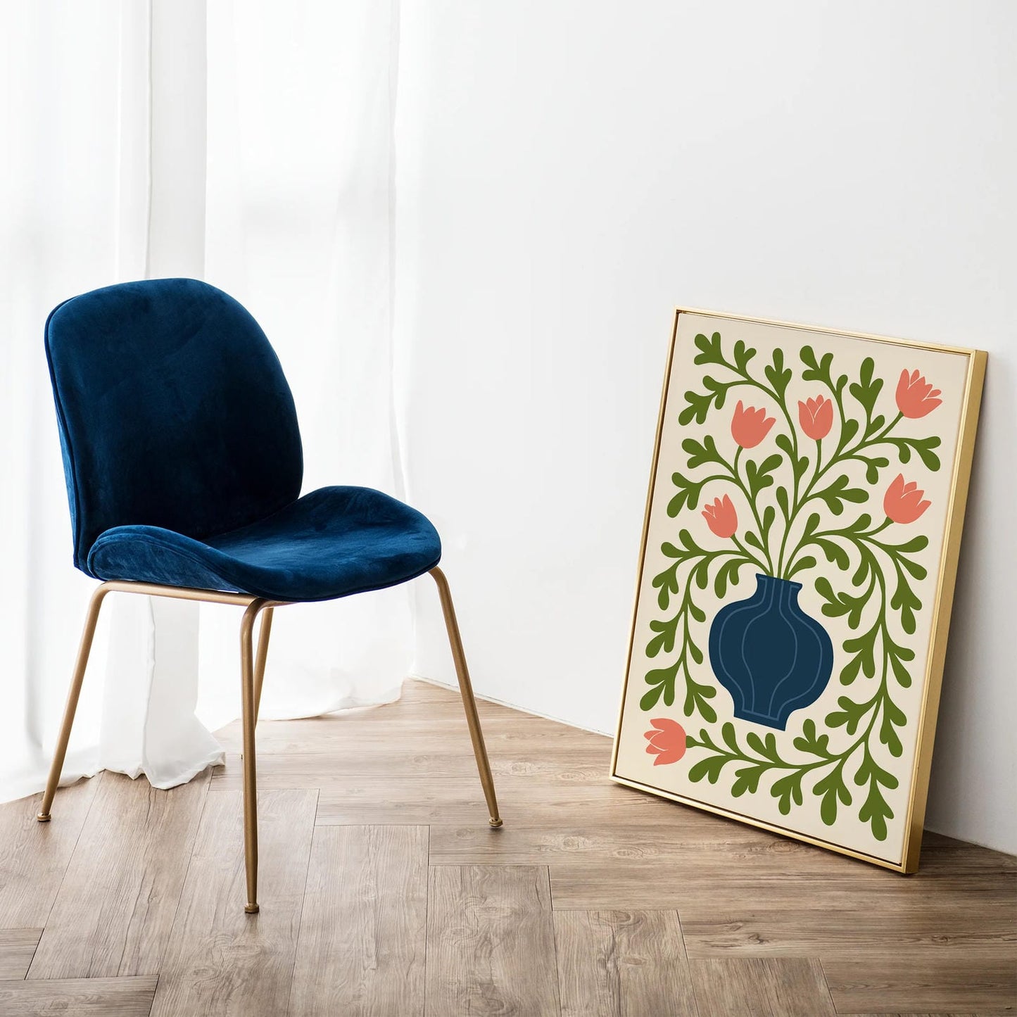 Abstract Floral Wall Art - Trendy Print 2025