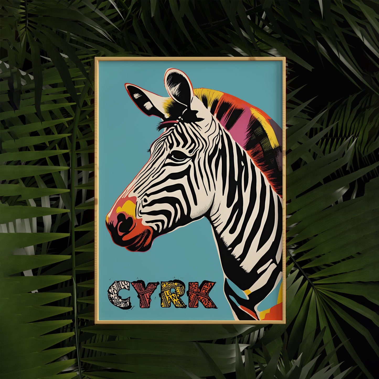 Polish Circus Zebra Pop Art Poster Print