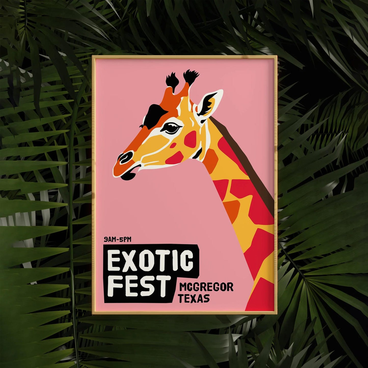 Exotic Fest Texas Safari Pink Poster