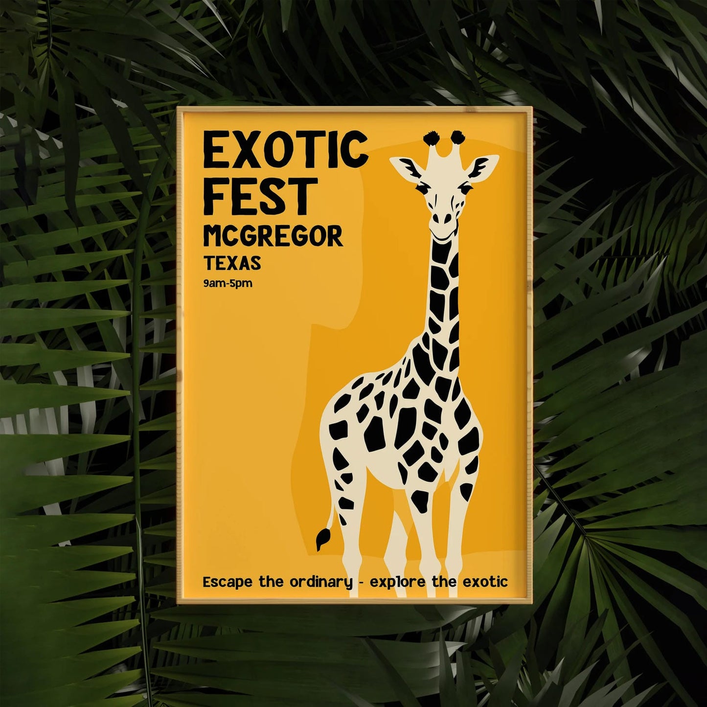 Exotic Fest Vintage Safari Poster