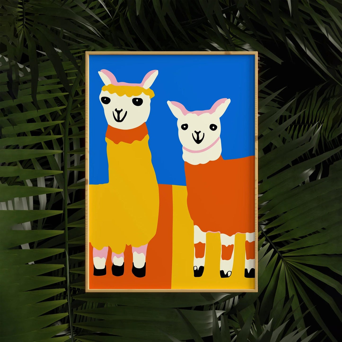 Cute Alpacas Wall Art Print