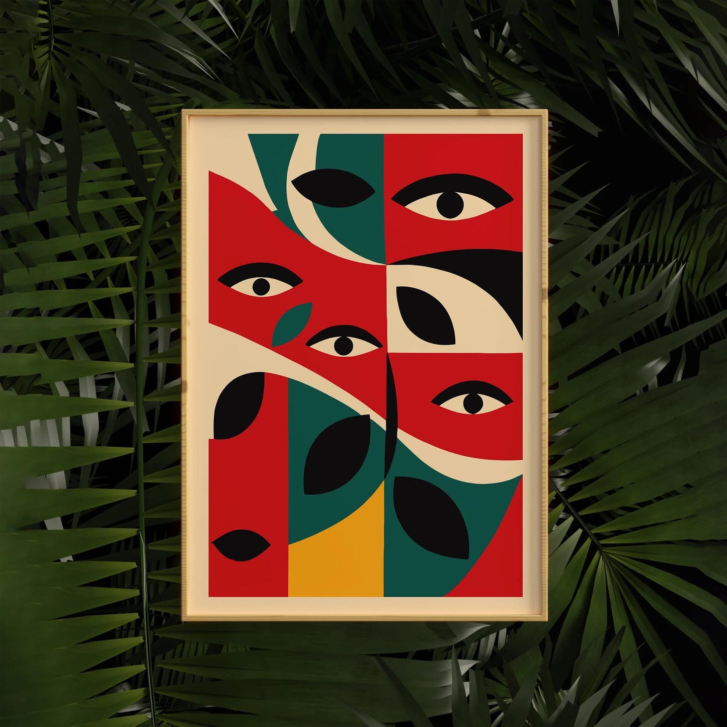Abstract Mid-Century Shapes Wall Art