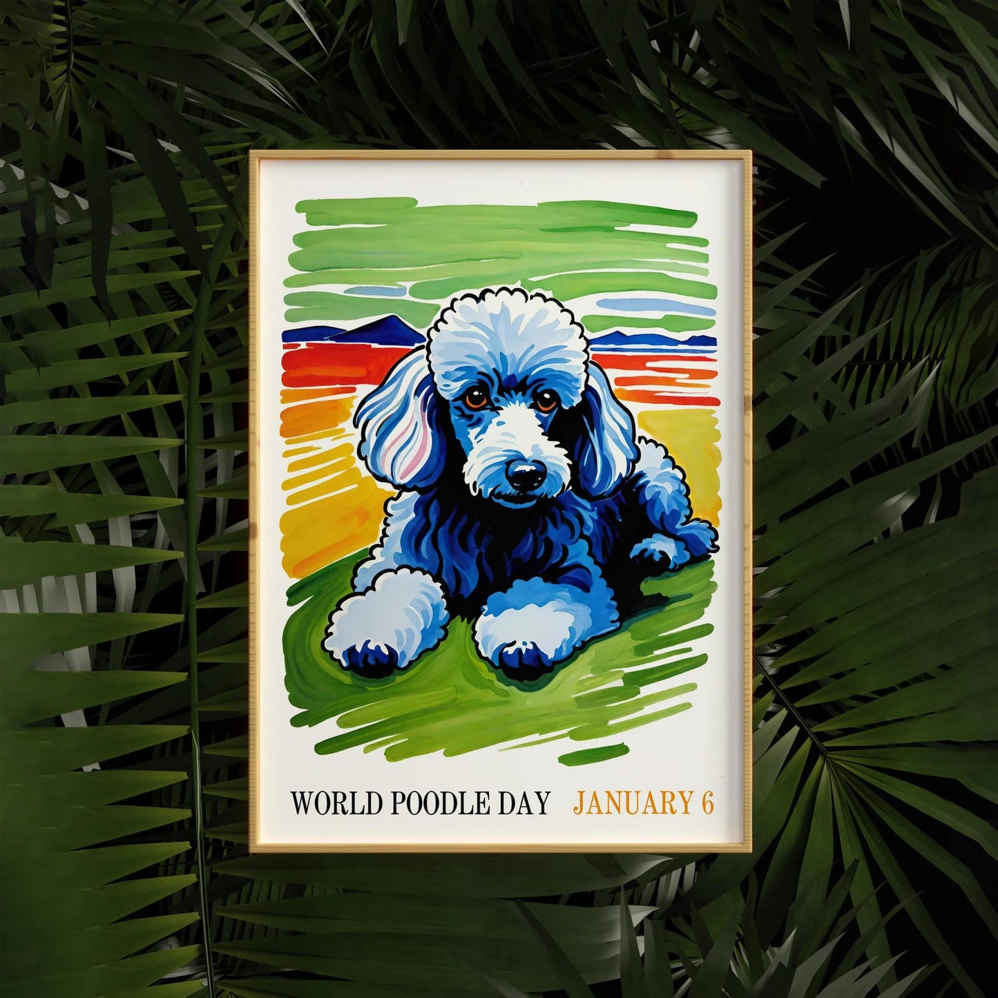 World Poodle Day Watercolor Poster