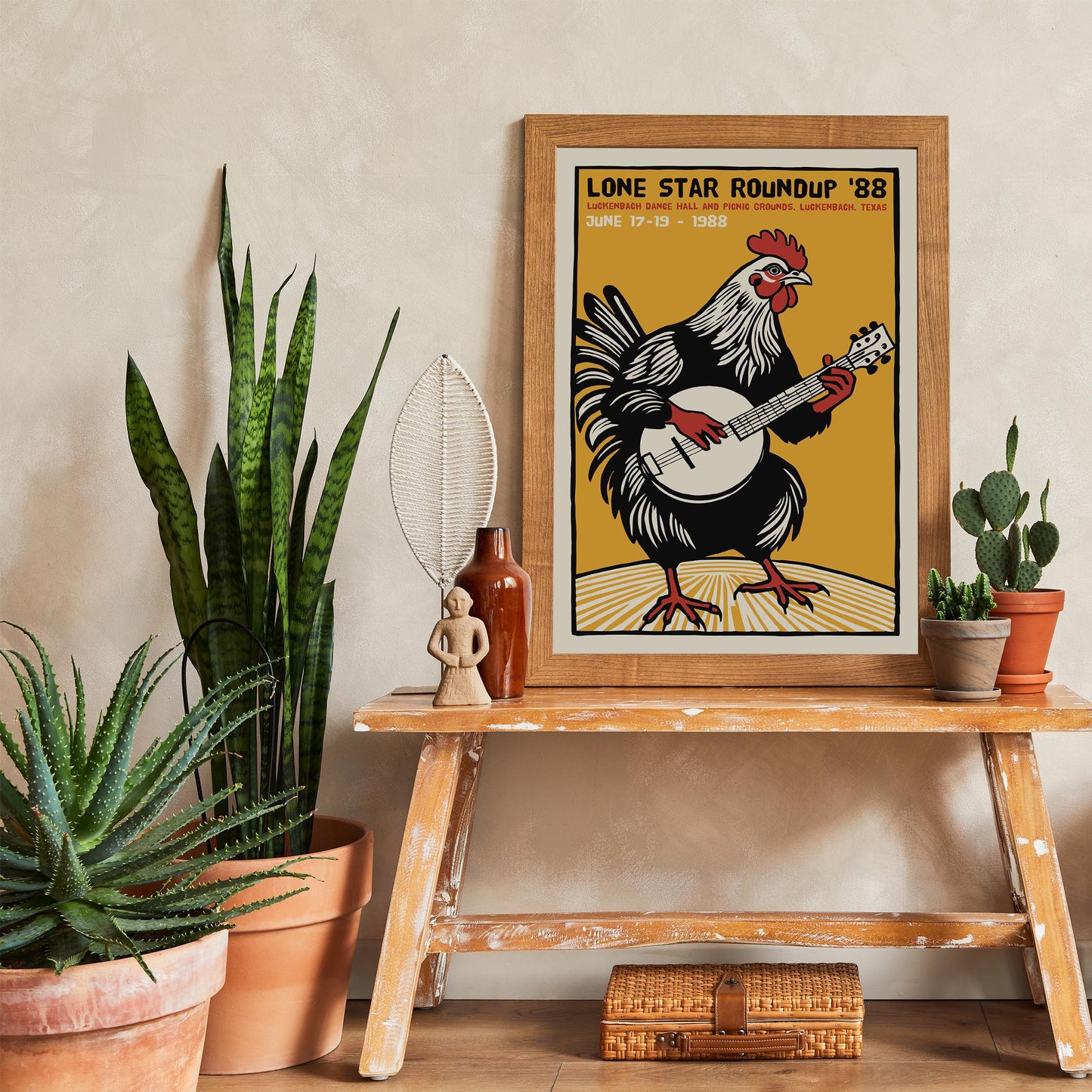 Lone Star Roundup Rooster Poster Print