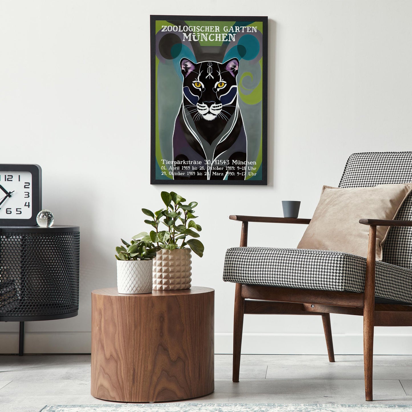 Munich Zoo Vintage Animal Poster Print