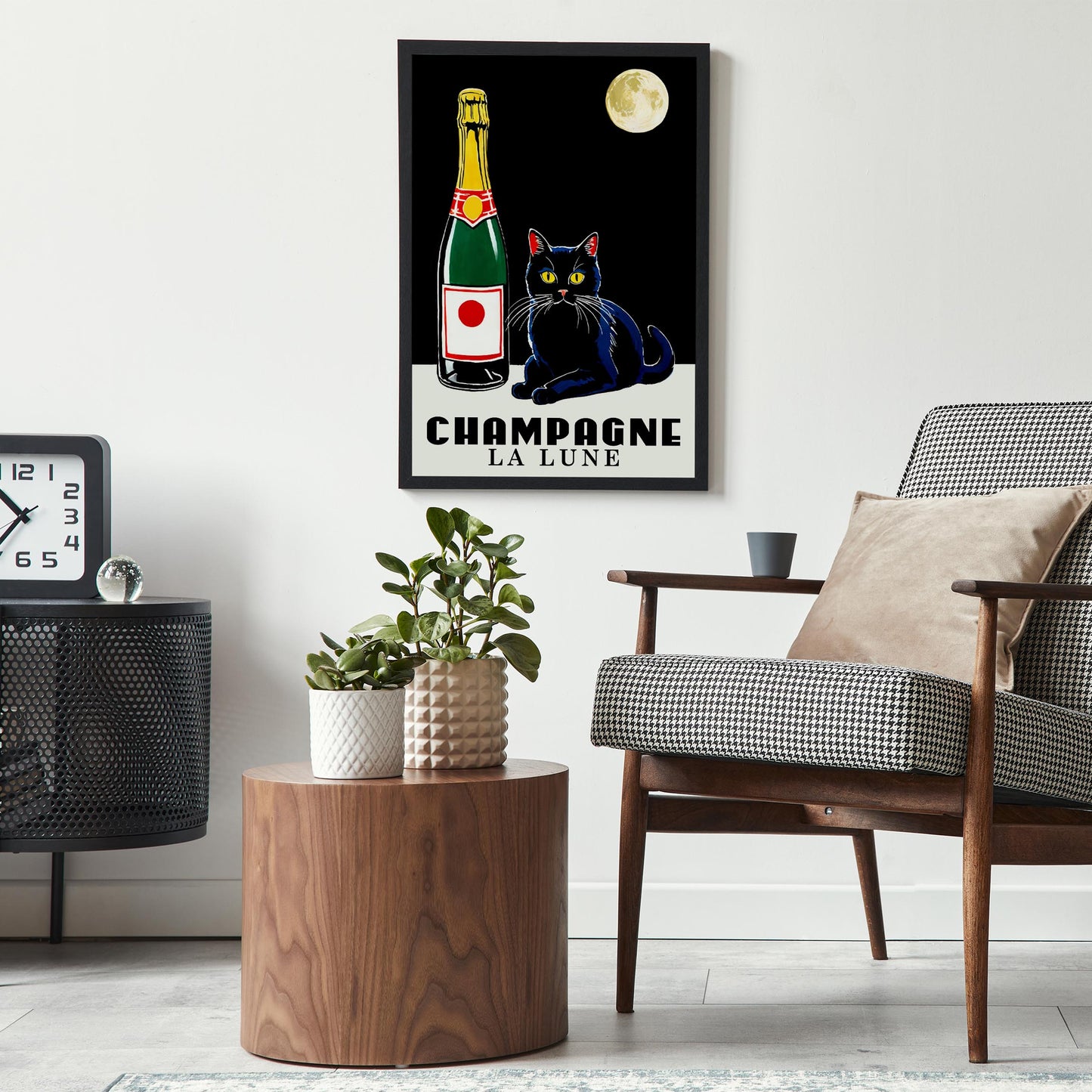 Champagne La Lune Art Print